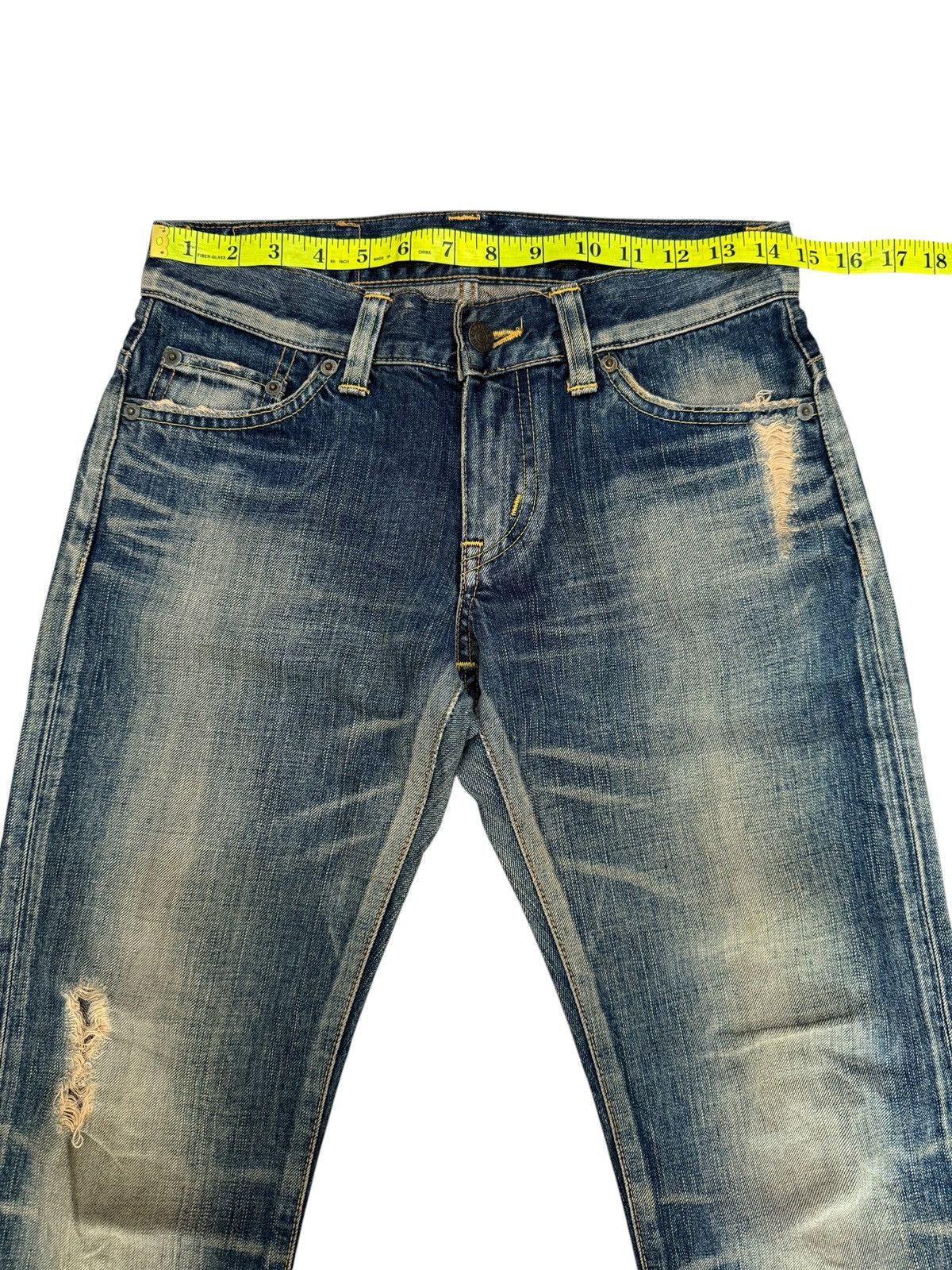 Edwin Vintage Edwin 503 Ladies Flared Style Distressed Denim Jeans Size 28" / US 6 / IT 42 - 7 Thumbnail