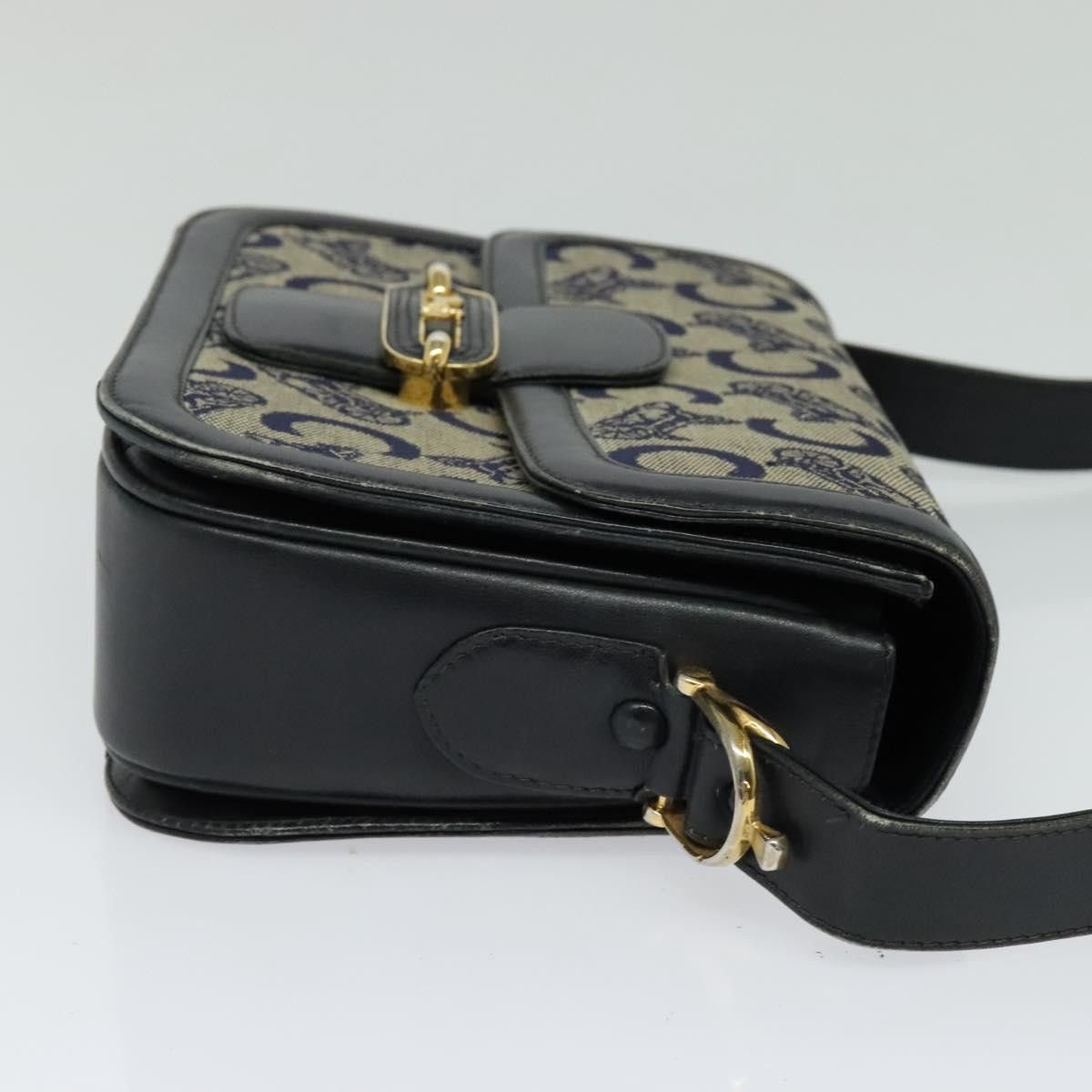 Celine CELINE C Sulky Shoulder Bag Canvas Navy Gold Size ONE SIZE - 5 Thumbnail