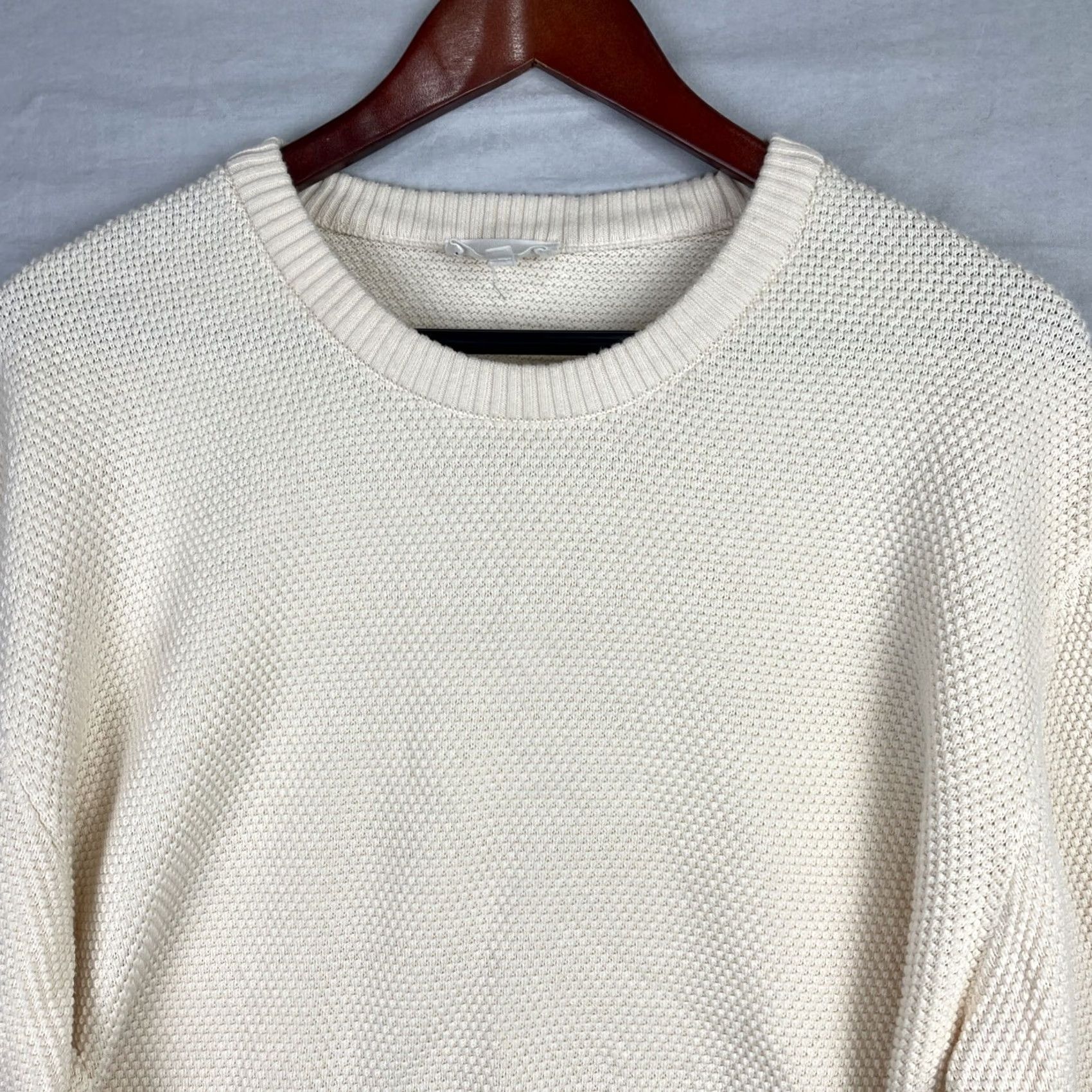 Vintage Octobre Editions Sweater Mens 3XL Beige Chuck Honeycomb Waffle Knit Sweatshirt Š Size US XXL / EU 58 / 5 - 4 Thumbnail