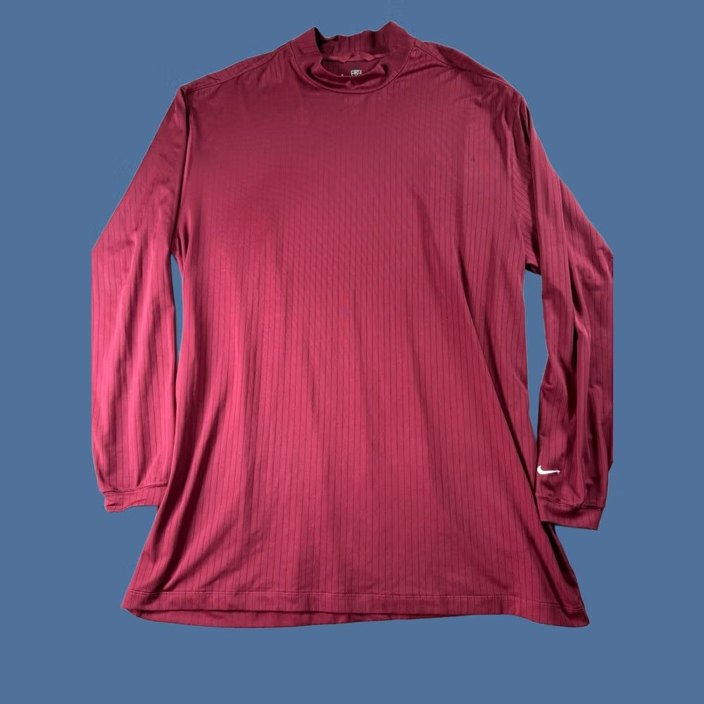 Nike Nike Golf Shirt Red XXL Long Sleeve Athletic Dri-FIT Mock Neck Mens Size US XXL / EU 58 / 5 - 1 Thumbnail