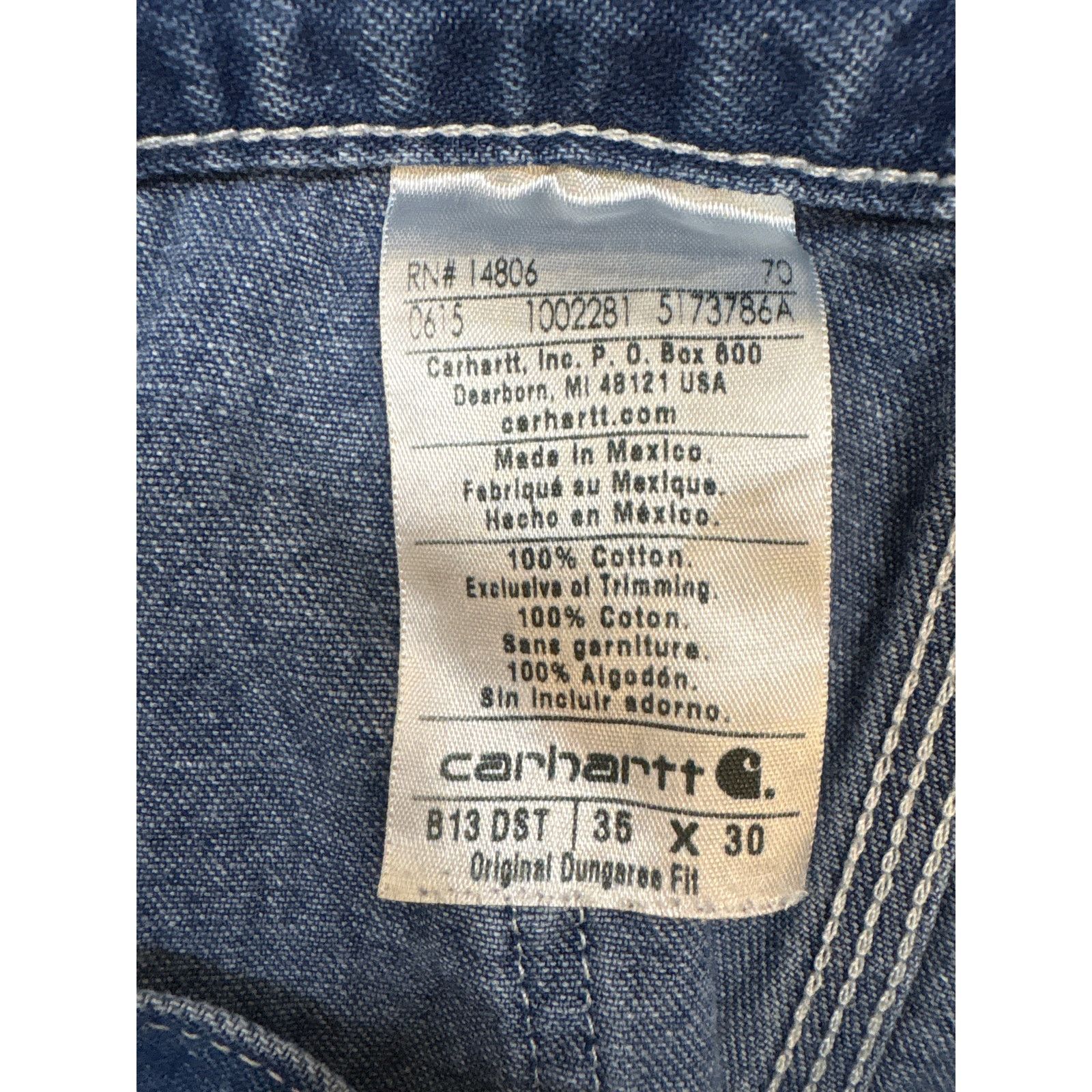 Carhartt Carhartt Workwear carpenter denim cropped pants 33x26 baggy Size US 33 - 4 Thumbnail