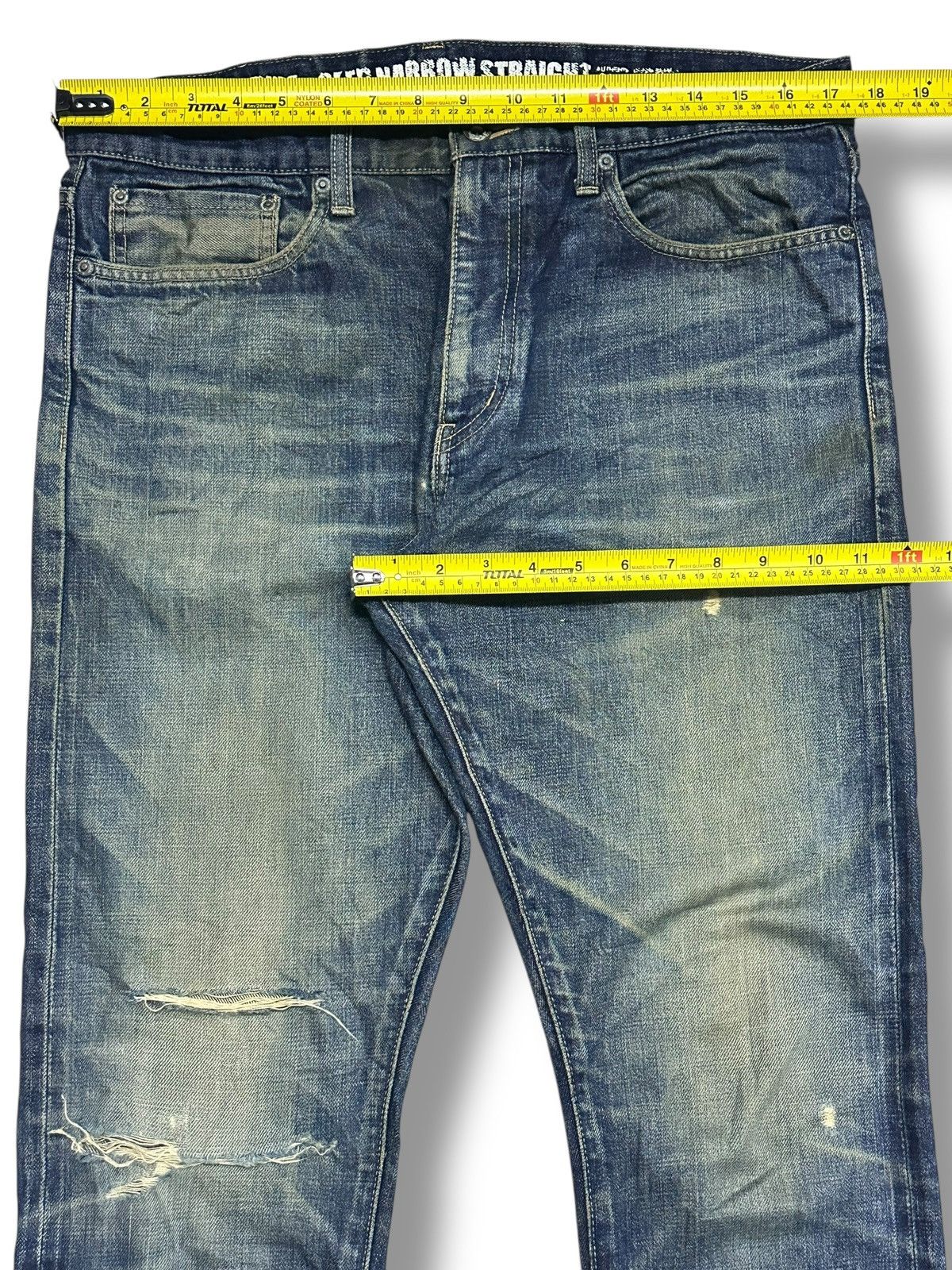 Neighborhood Neighborhood Vintage Jeans Slim Distressed With Mudwash Size US 35 - 17 Thumbnail