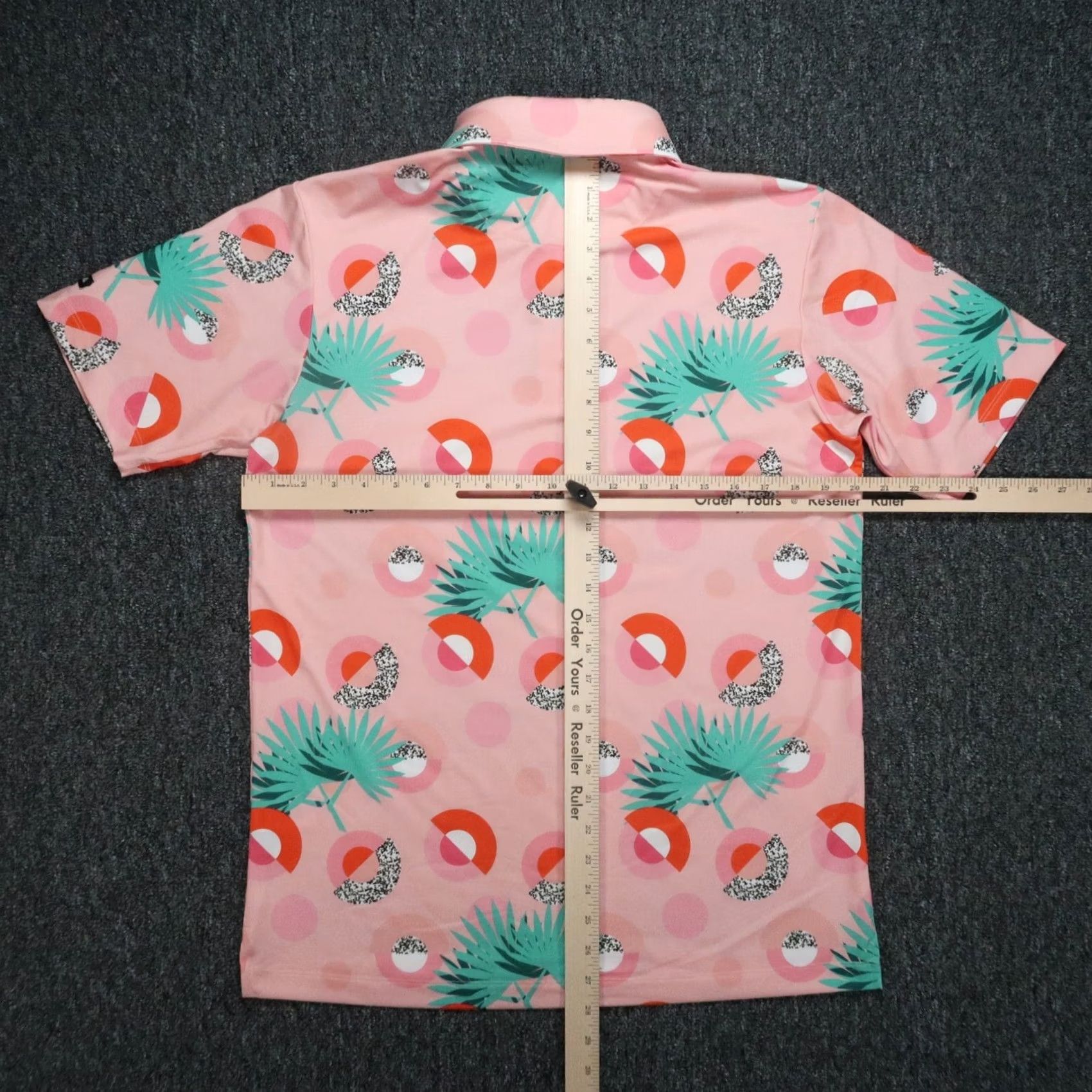 Vintage Bad Birdie Shirt Mens Medium Pink Abstract Floral Performance Polo Size US M / EU 48-50 / 2 - 6 Thumbnail