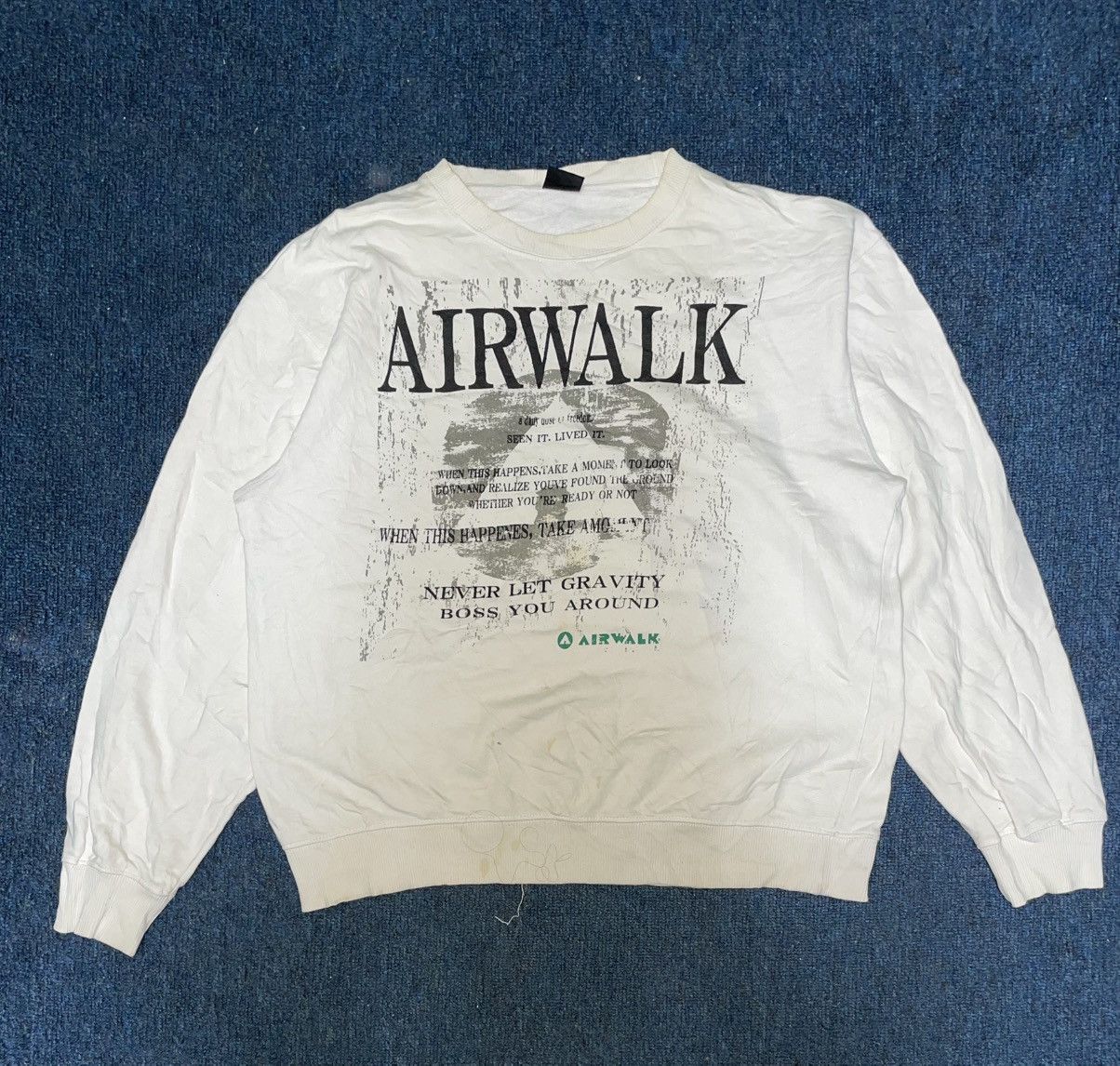 Japanese Brand Vintage Airwalk Sweatshirt poems When this Happenes Size US L / EU 52-54 / 3 - 1 Thumbnail