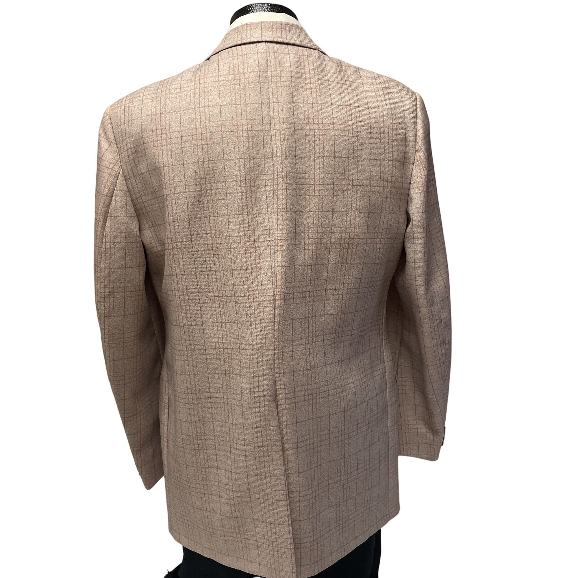 Sears Vtg Sears MOD Brown Sport Coat APRICOT PEACH Jacket Size 40R - 3 Thumbnail