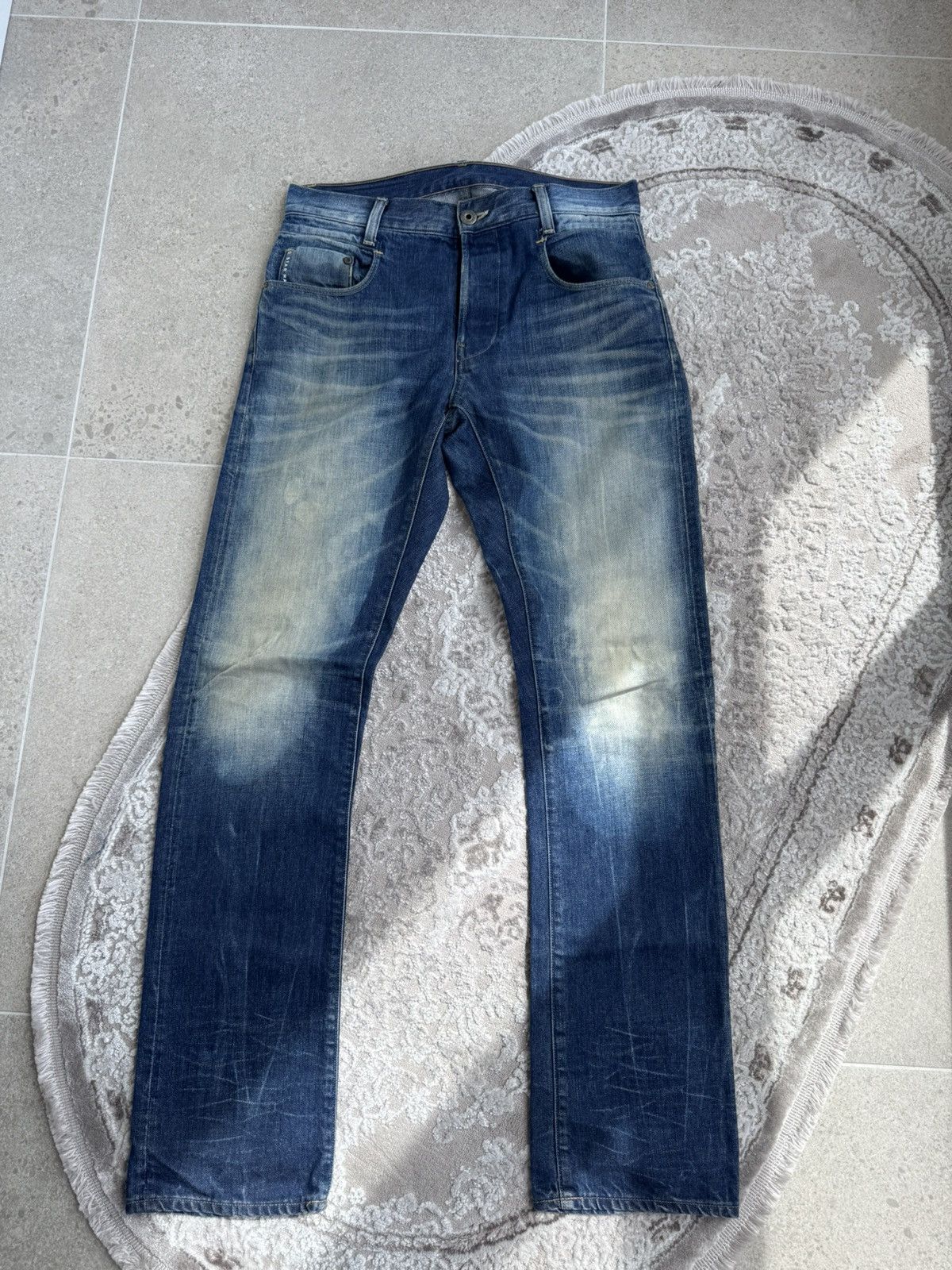 G-Star G-Star Raw GS01 Denim Jeans – Slim/Straight Fit Indigo Wash Size US 33 - 9 Thumbnail