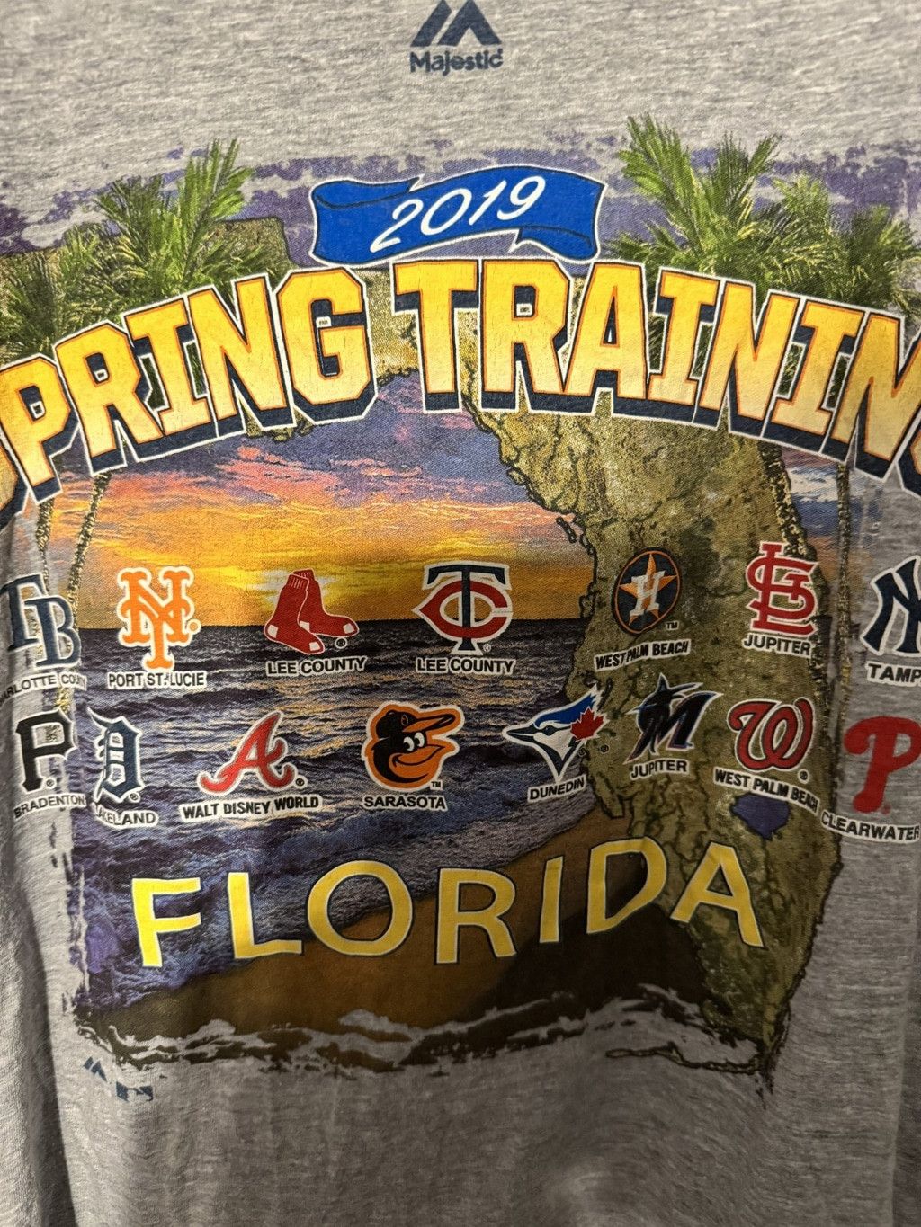 Majestic Grapefruit League Majestic 2019 Spring Training T-shirt Gray Size US L / EU 52-54 / 3 - 4 Thumbnail