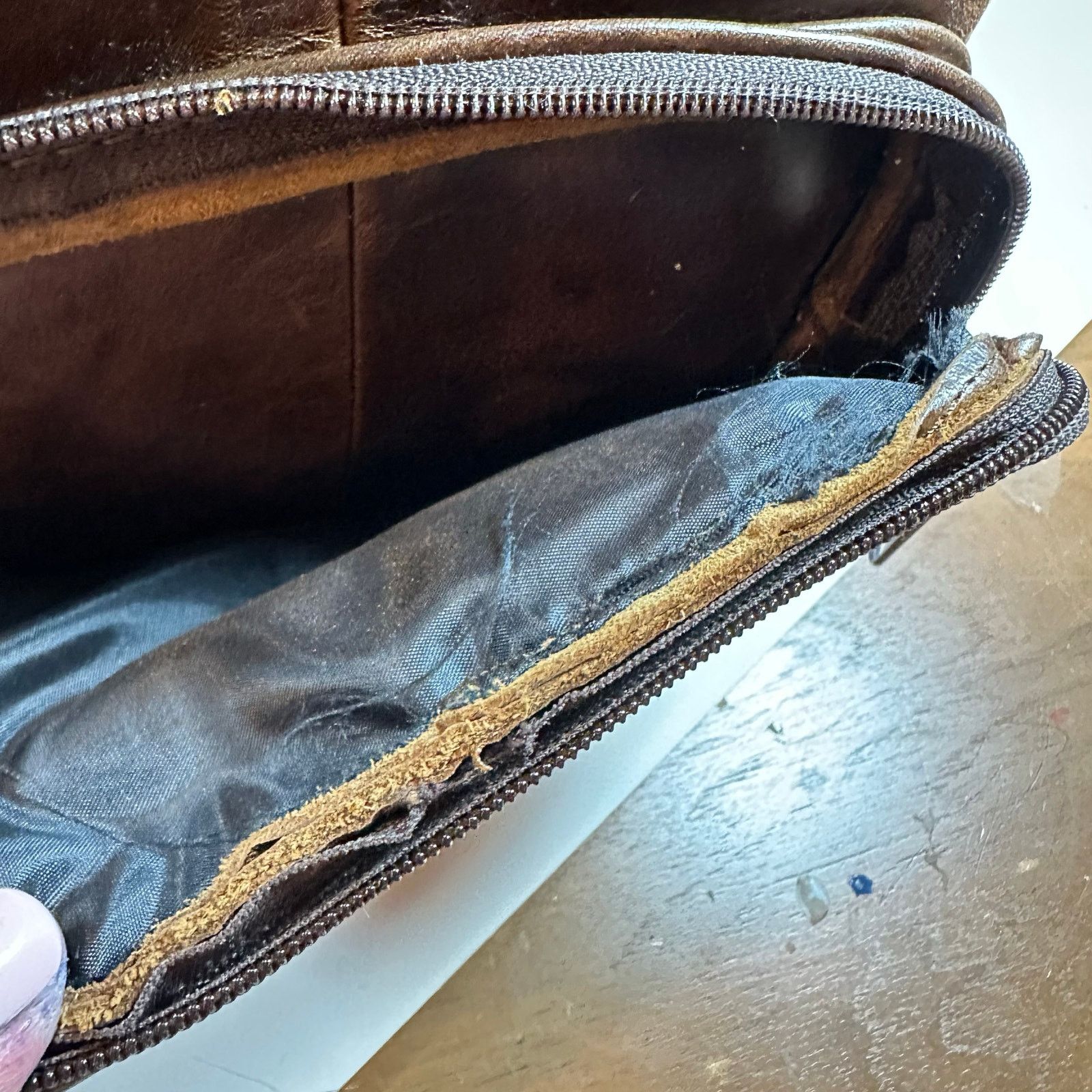 Other Brown Leather Backpack Satchel Zip Up Slingback Straps Size ONE SIZE - 11 Thumbnail