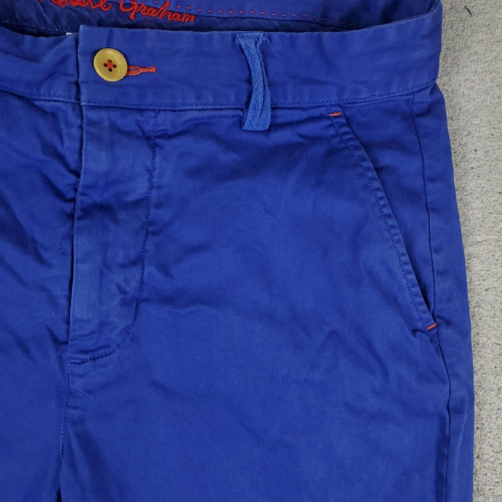 Robert Graham Robert Graham Chino Shorts Mens Size 30 Blue Casual Flat Front Regular Fit Size US 30 / EU 46 - 3 Thumbnail