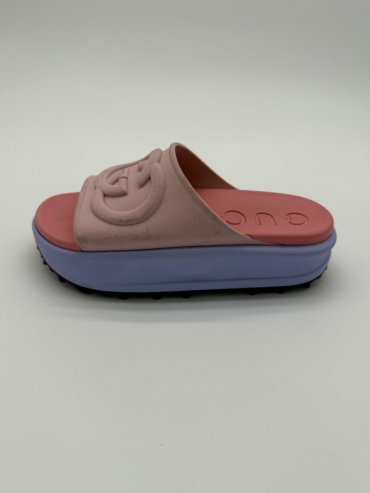 Gucci Pink Gucci Platform Slides Size US 8 / IT 38 - 9 Thumbnail