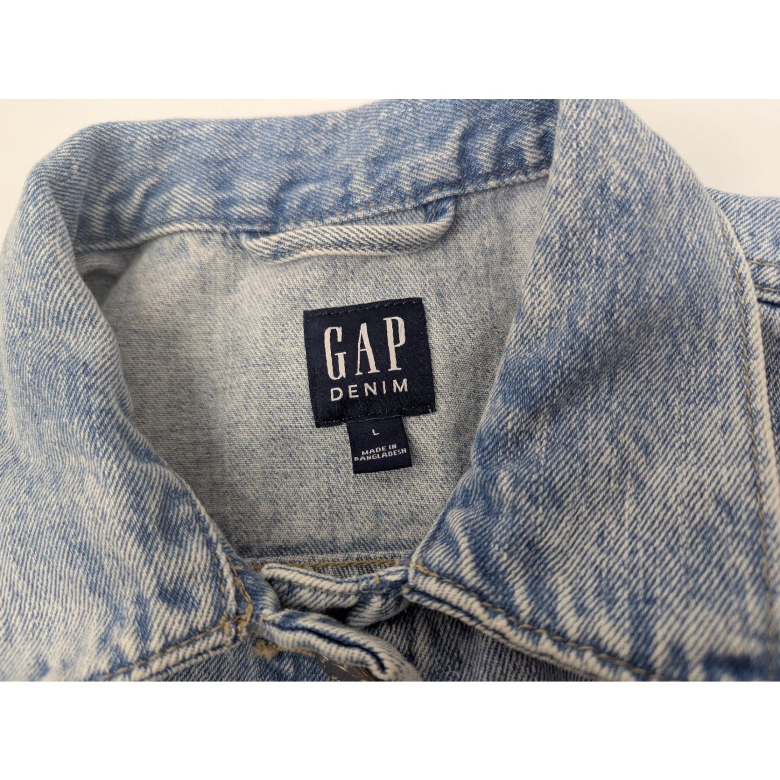 Gap Gap Icon Denim Trucker Jacket Light Ace Wash Women's Large Cotton Duke? Size 36" / US 14 / IT 50 - 7 Thumbnail
