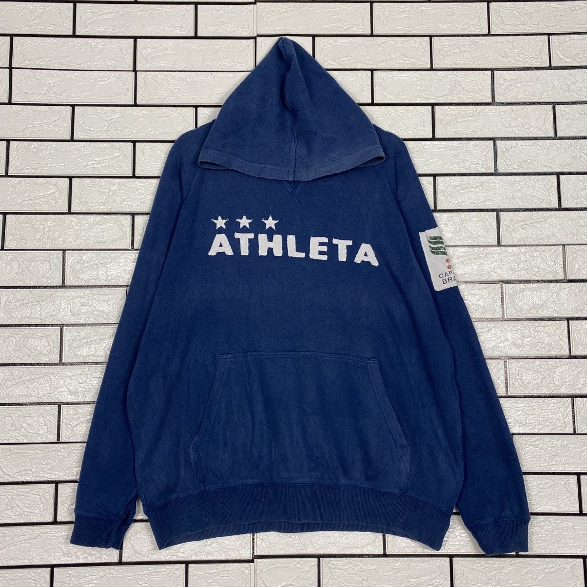 Japanese Brand 📌Vintage Hoodie Pull Over Athleta Big Logo Size US L / EU 52-54 / 3 - 2 Thumbnail