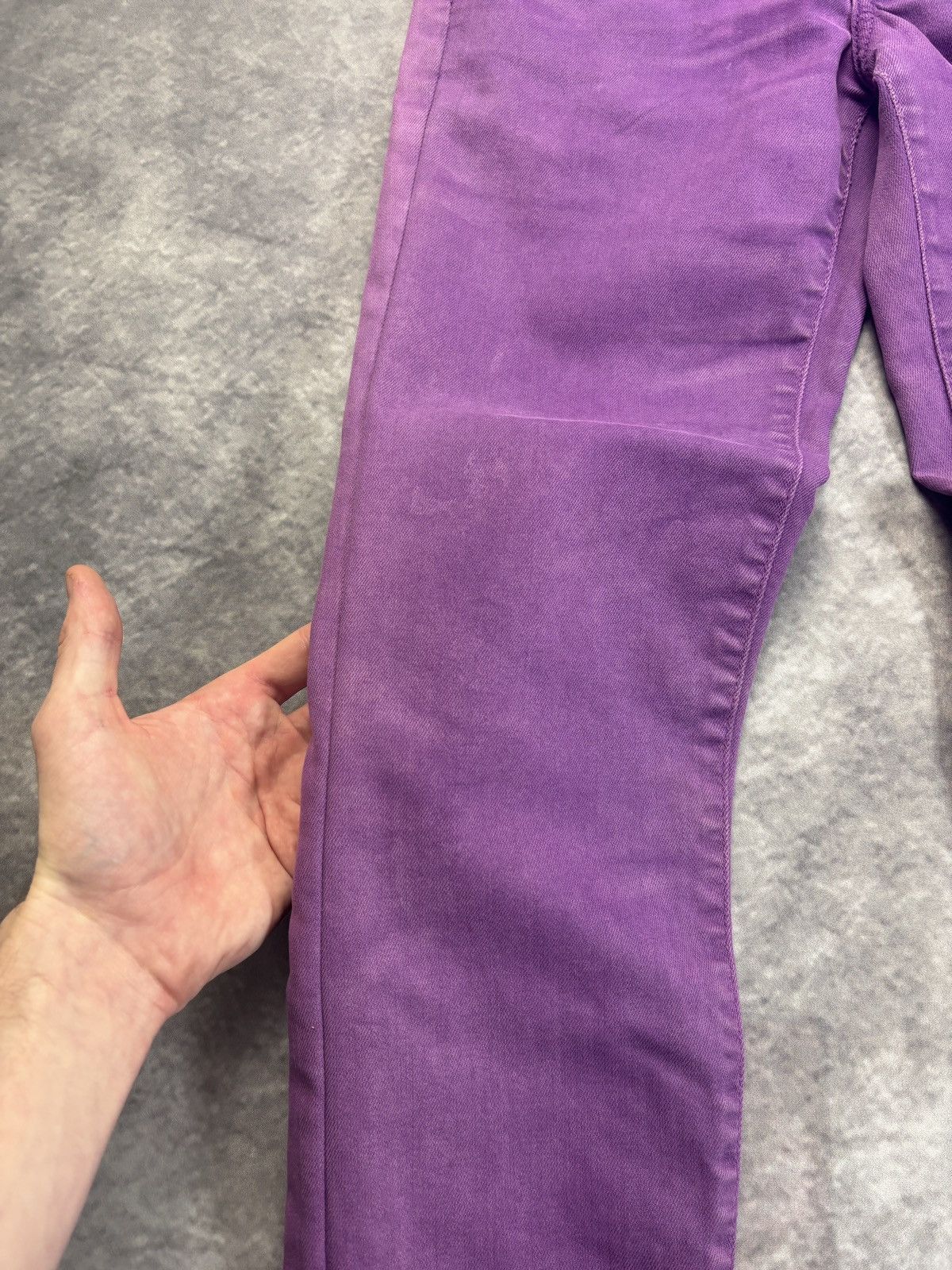 Just Cavalli × Roberto Cavalli × Vintage 2000s Just Cavalli Jeans Vintage Roberto Cavalli Purple Pant Size 29" - 10 Thumbnail