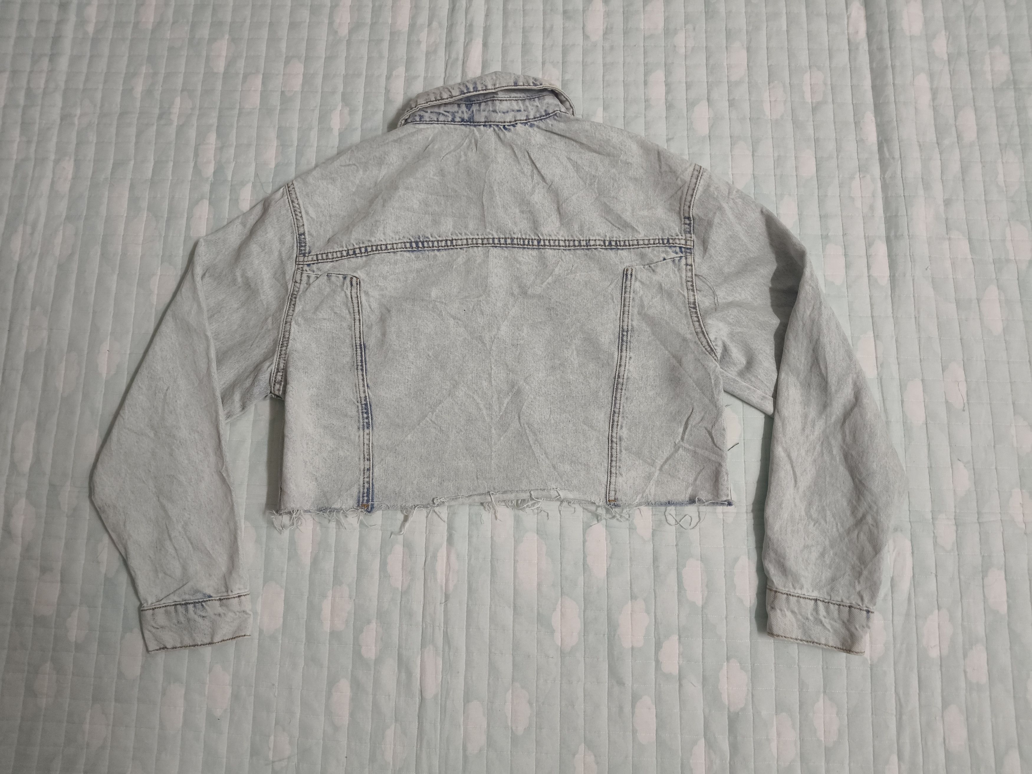 Zara Zara Cropped Denim Jacket Size M / US 6-8 / IT 42-44 - 4 Thumbnail