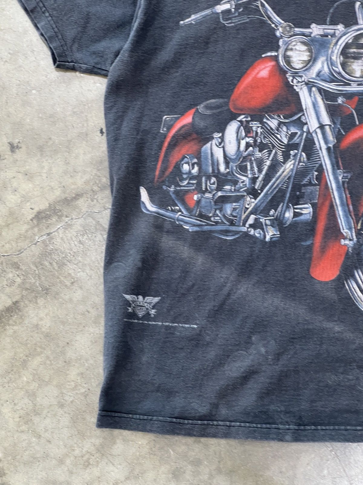Harley Davidson Vintage 1993 3D Emblem AOP Motorcycle American Biker Large Size US L / EU 52-54 / 3 - 5 Thumbnail