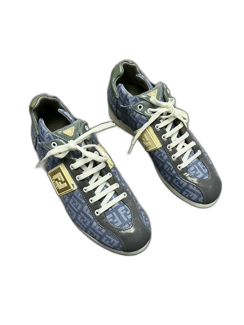 Fendi Fendi Denim and Leather Sport Sneakers Size 37 Size US 6.5 / EU 39-40 - 1 Thumbnail