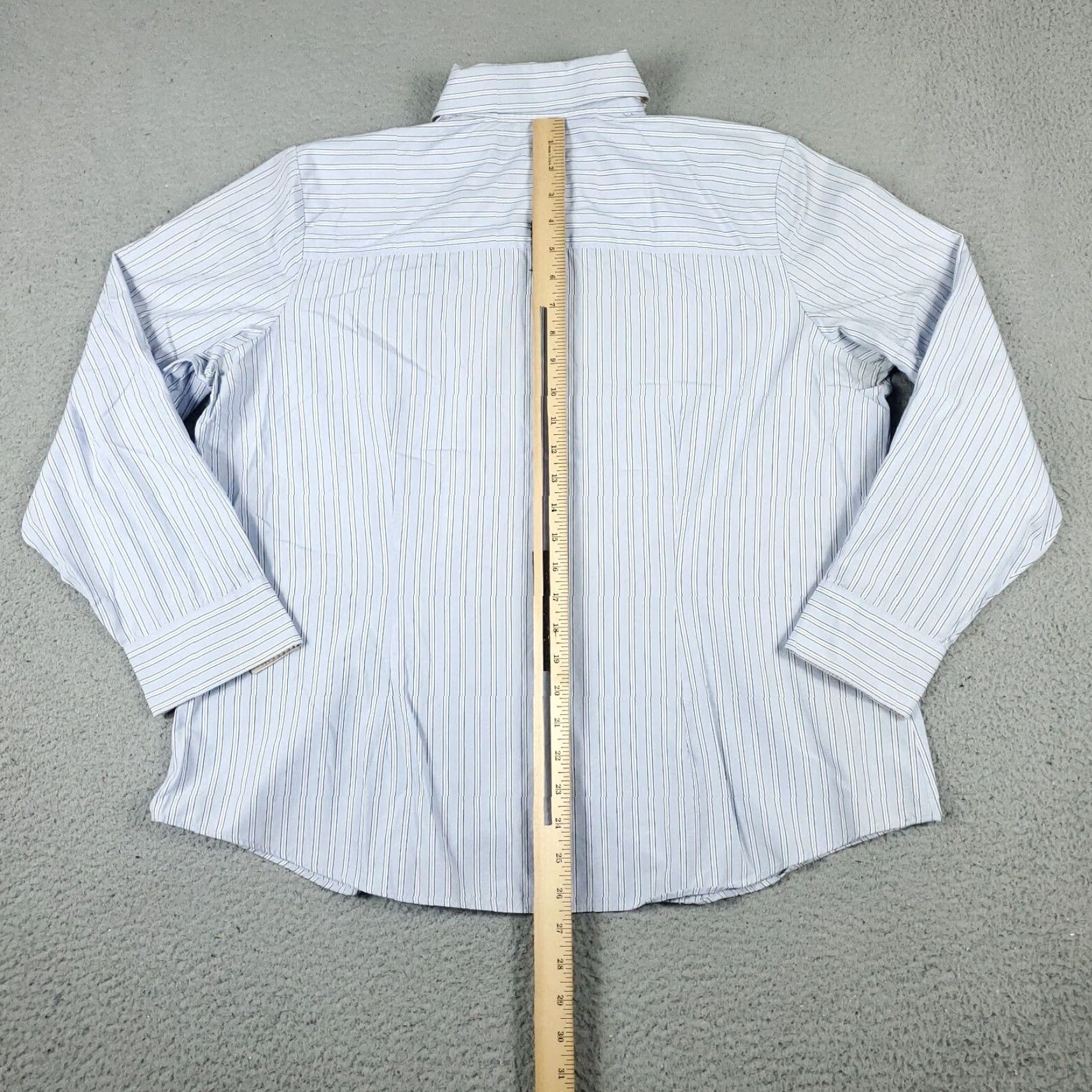 Tommy Hilfiger Tommy Hilfiger Women's Button-Up Shirt Size 14 Blue Striped Long Sleeve Casual Modern Preppy Size XL / US 12-14 / IT 48-50 - 7 Thumbnail