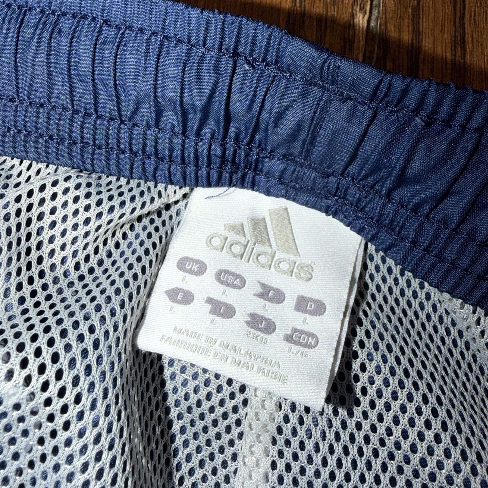 Adidas VINTAGE Adidas Mens Large Lined Pants Ankle Zip Blue White Clima Proof Y2K Embroidered - Gym & Training, Cross Training, Running & Jogging Mens Size US 33 - 6 Thumbnail