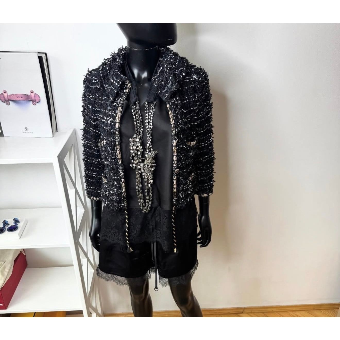 Chanel Chanel SS06 Fantasy Tweed Black Rope Trim Jacket Sz.38 Size S / US 4 / IT 40 - 9 Thumbnail