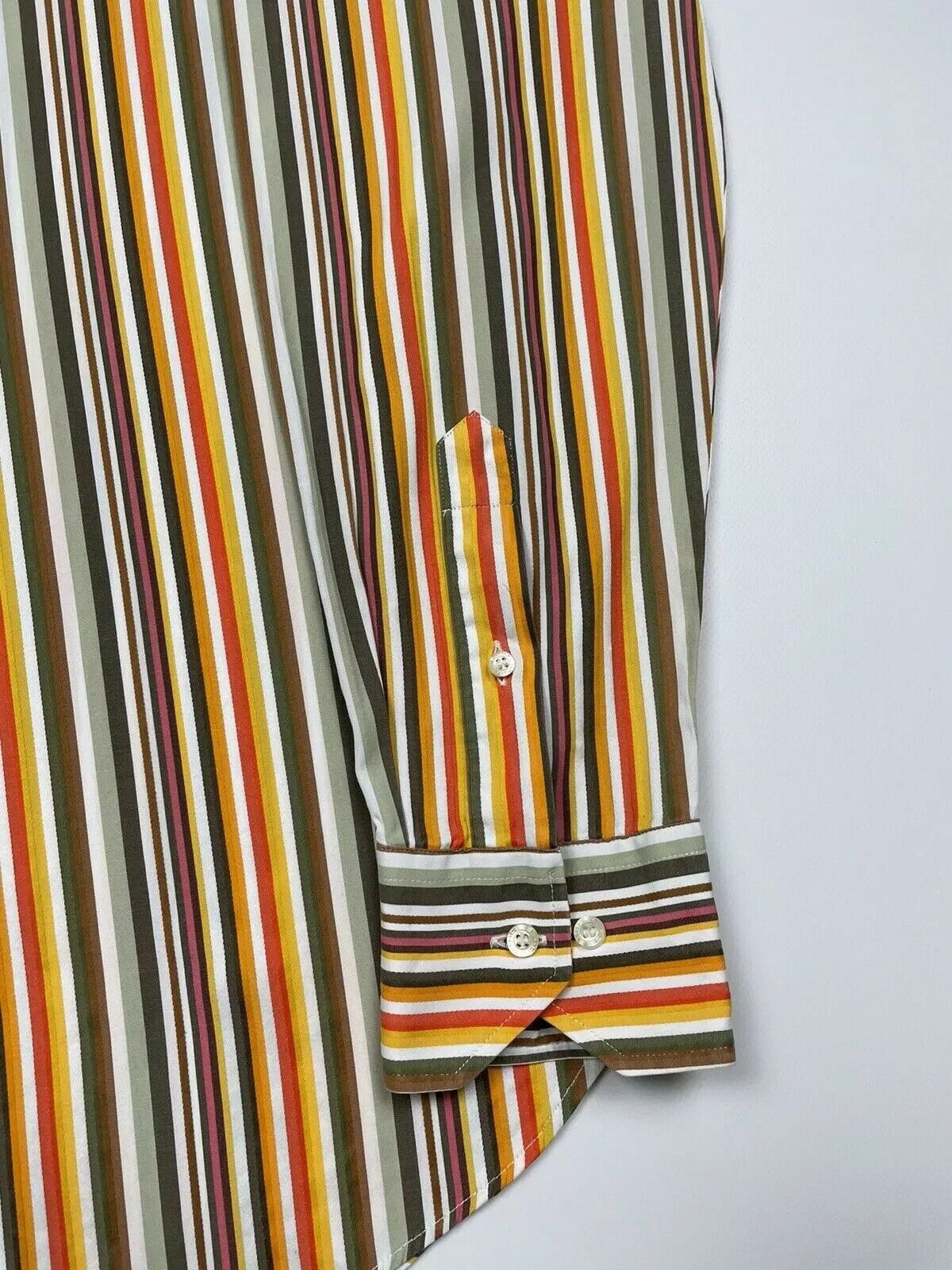 Etro ETRO Men’s Stripped Shirt Orange Size 41 Size US XL / EU 56 / 4 - 9 Thumbnail