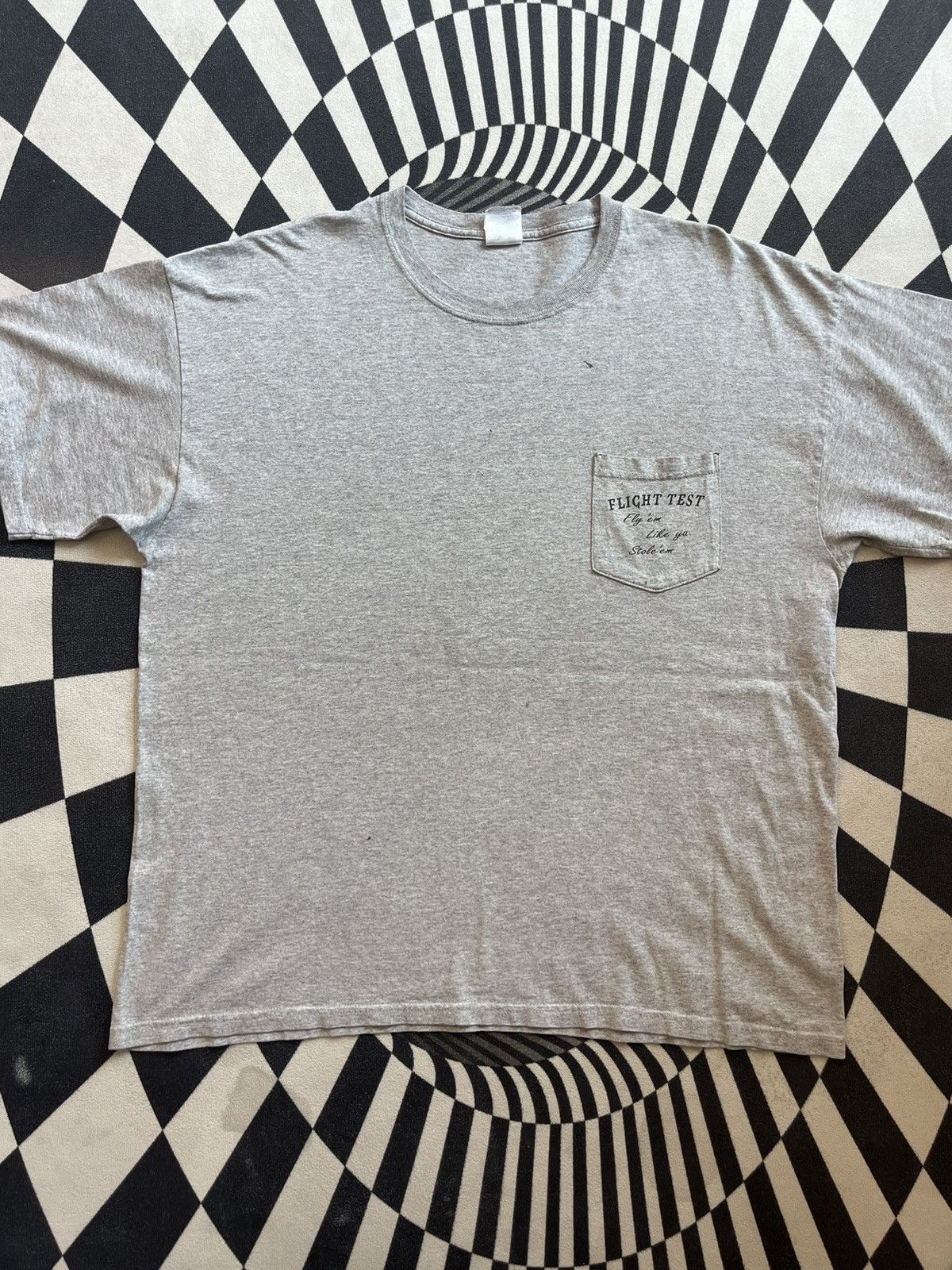 Camel Vtg CAMEL Flight Test Fly’em Like ya Stole’ em pocket Tshirt Size US XL / EU 56 / 4 - 4 Thumbnail