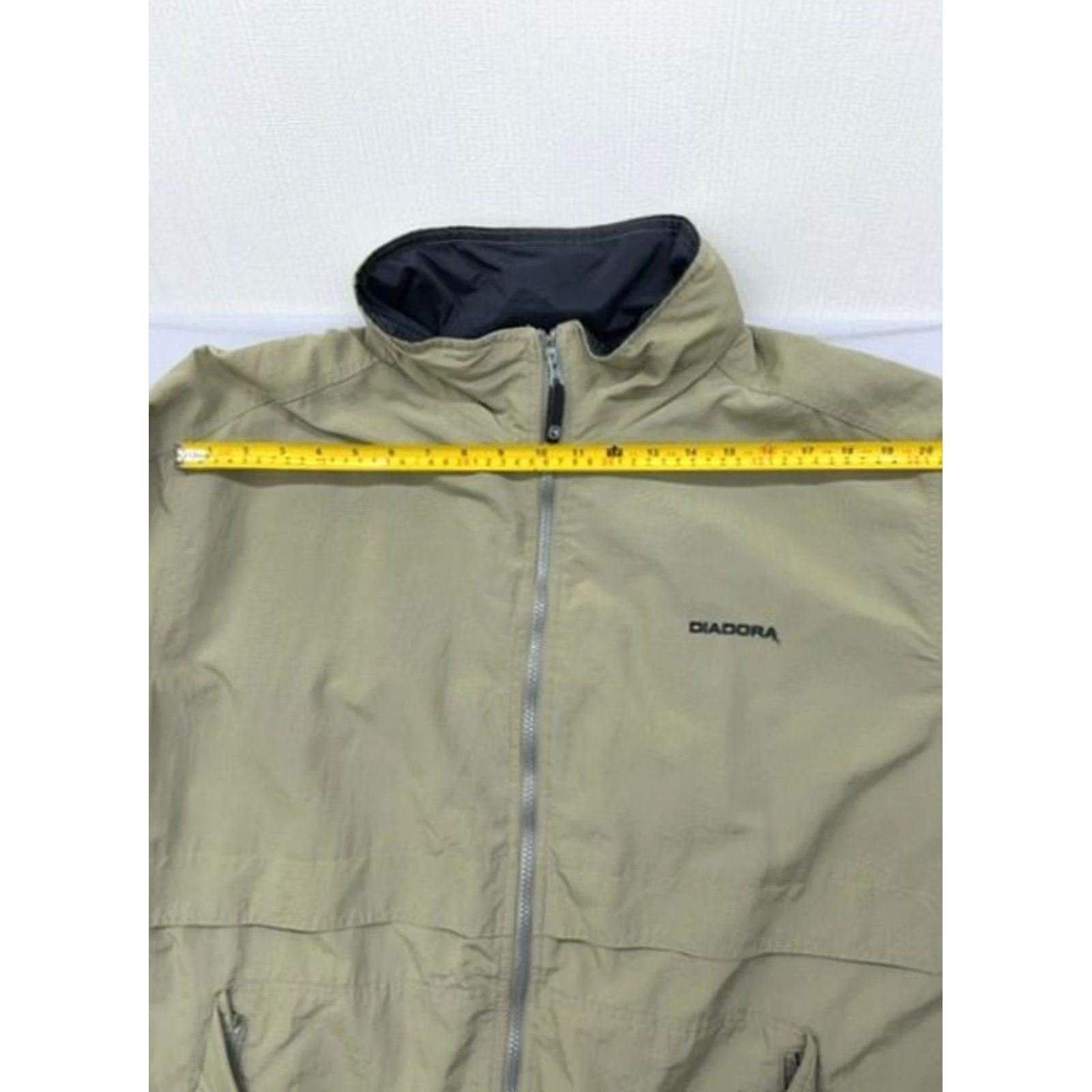 Diadora Diadora Beige Polyamide Zip Jacket M Unisex Stand Collar Size US M / EU 48-50 / 2 - 6 Thumbnail