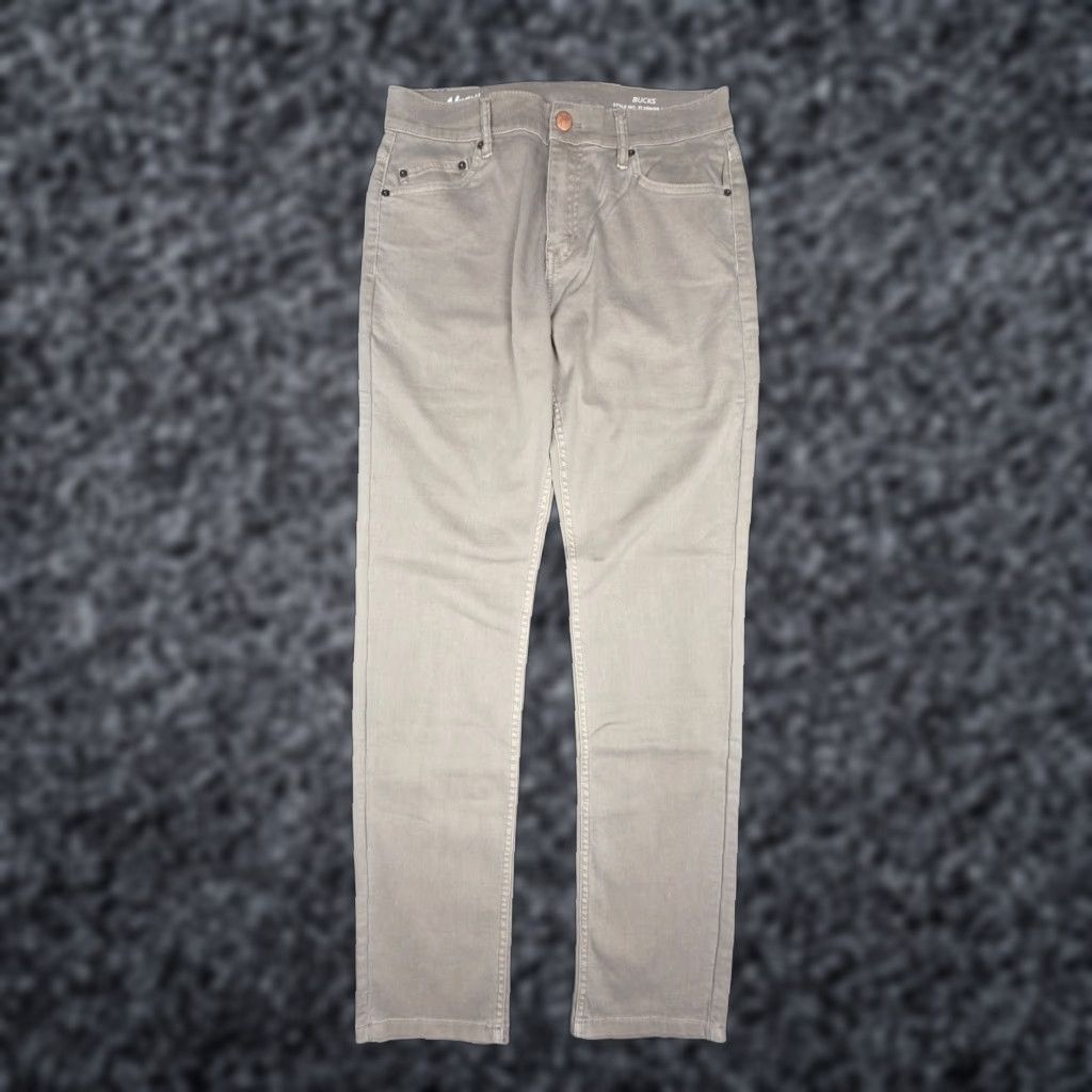 Vintage Mugsy Bucks Casual Mens Chino Pants 30 Regular Beige Comfort Stretch Slim Straight 5-Pocket Size US 30 / EU 46 - 1 Thumbnail