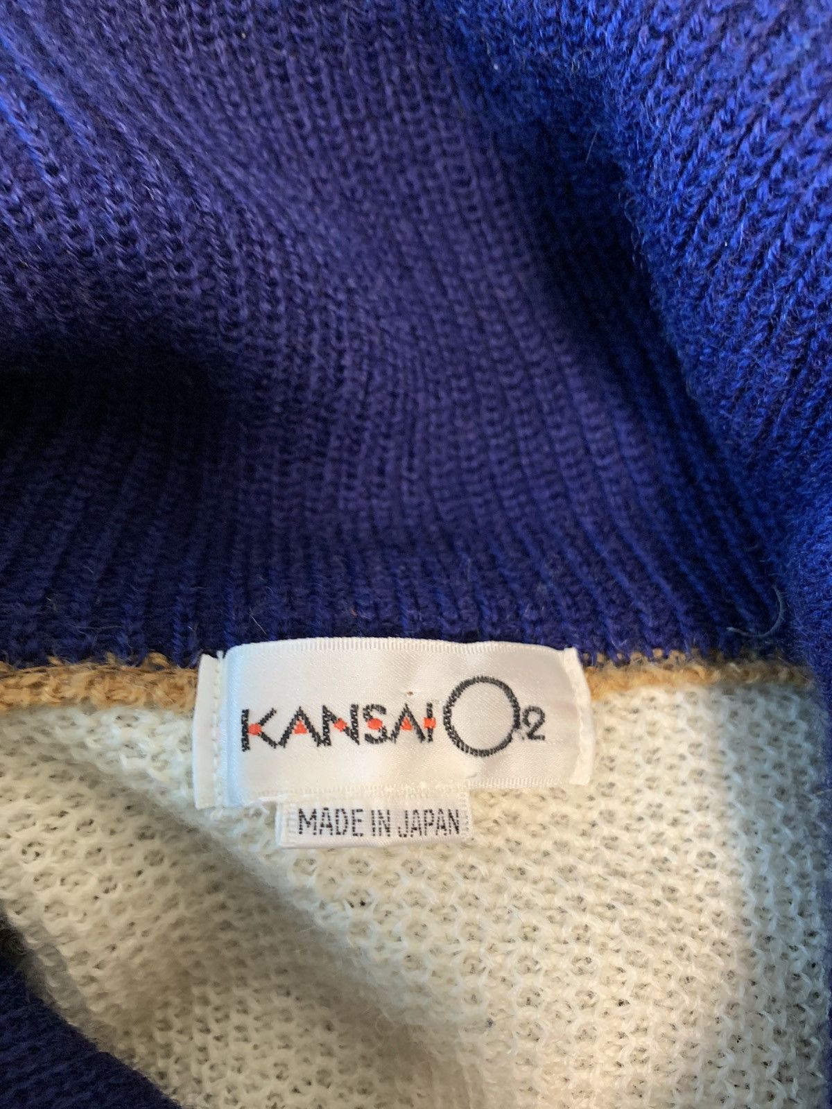 Japanese Brand Kansai Yamamoto O2 Artand Craft Knitted Cardigan Made Japan Size US M / EU 48-50 / 2 - 3 Thumbnail