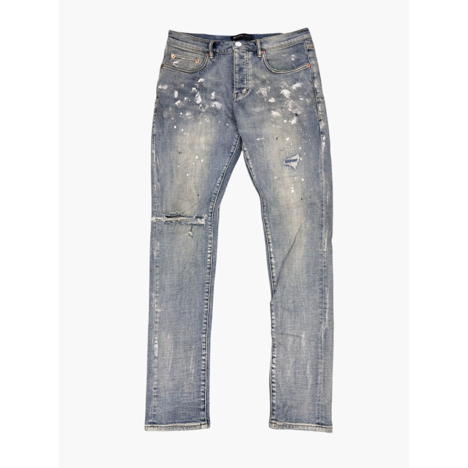 Purple Brand Purple Brand Blue Knee Rip Denim Jeans Sz 31 | Grailed