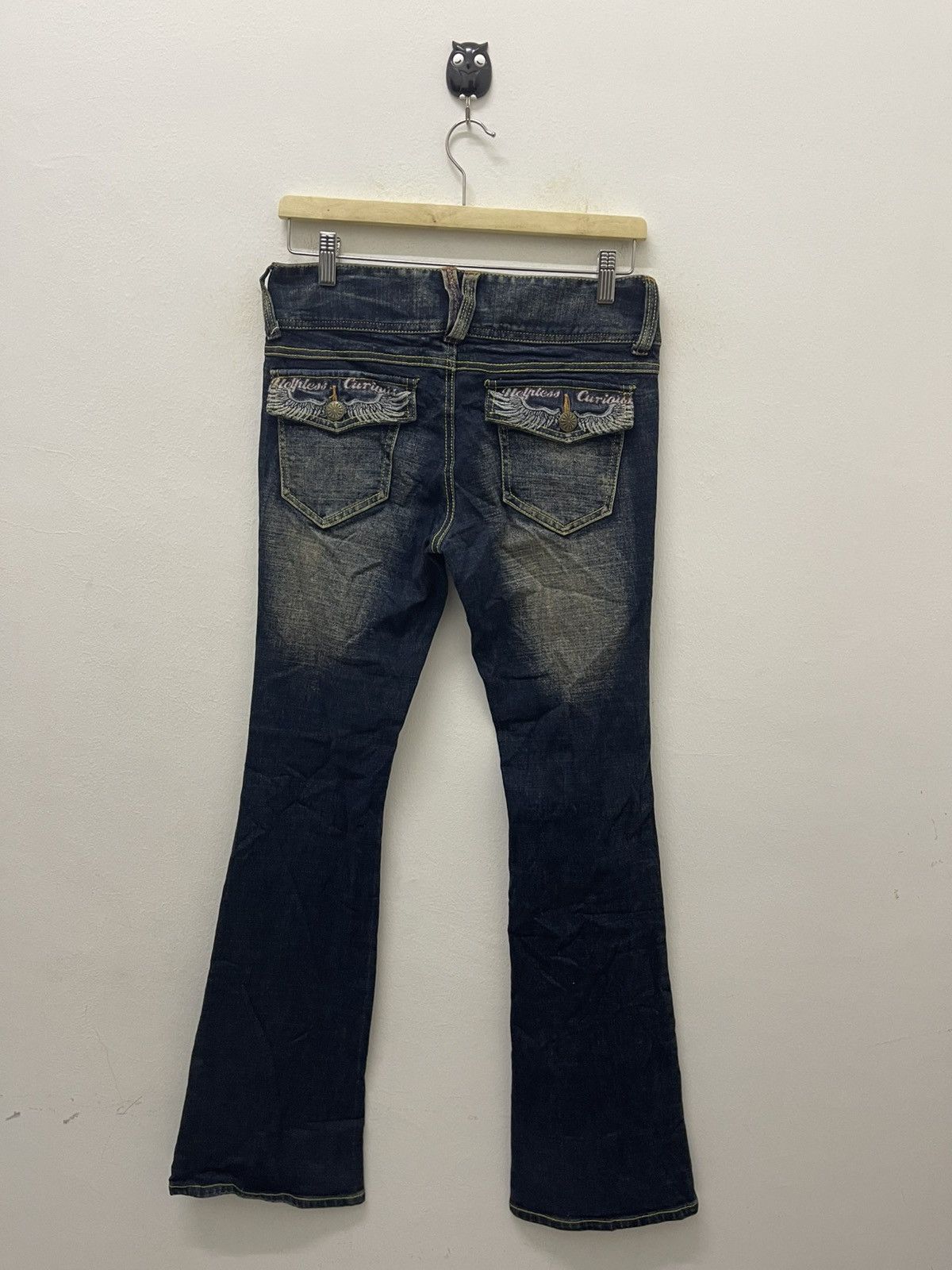 If Six Was Nine Rare Vintage COLZA Back Embroidery Wings Flare Size US 29 - 1 Thumbnail