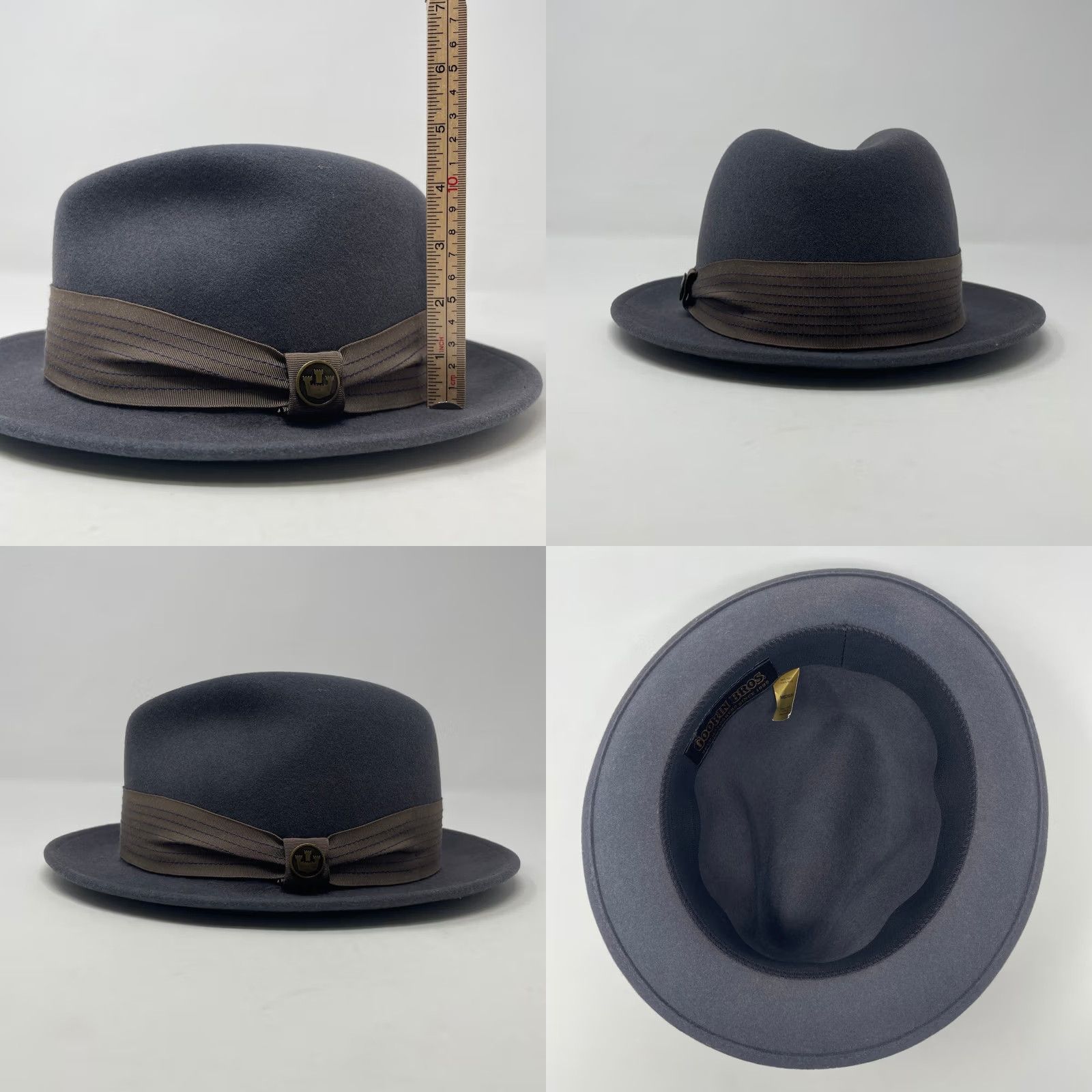 Goorin Bros. Goorin Bros Fedora Hat Adult M Gray 100% Wool USA Made Dapper Indie Men Size ONE SIZE - 8 Thumbnail