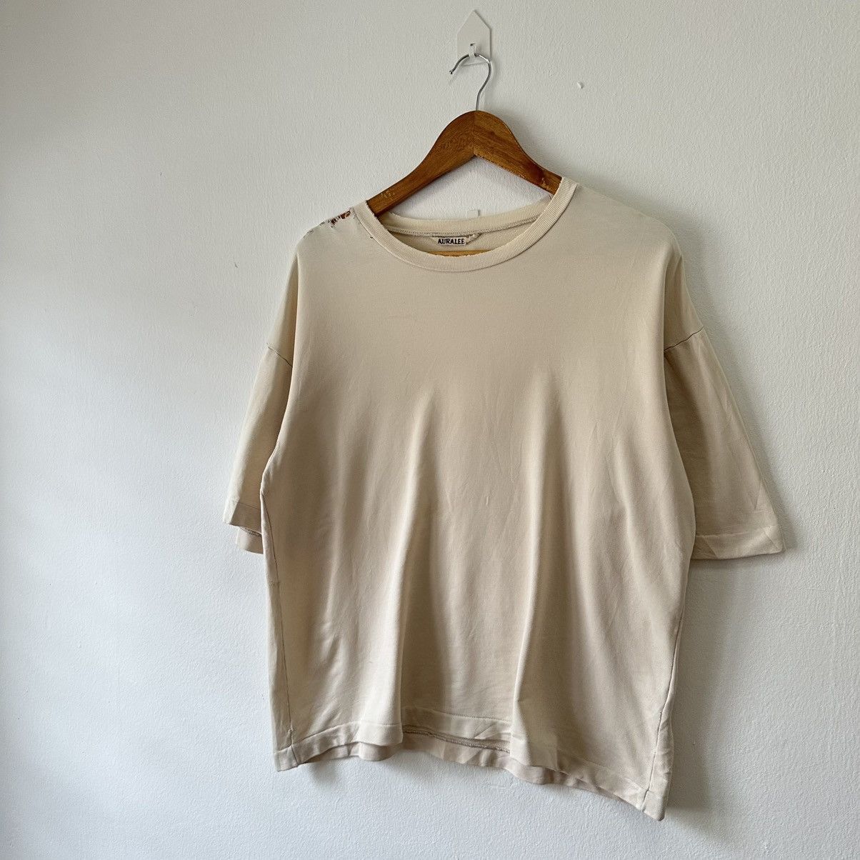 Auralee Aurelee Distress Basic T Shirt Size US L / EU 52-54 / 3 - 3 Thumbnail
