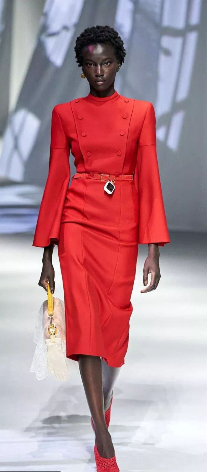 NWOT - Fendi FW21 Runway Double Breasted Dress