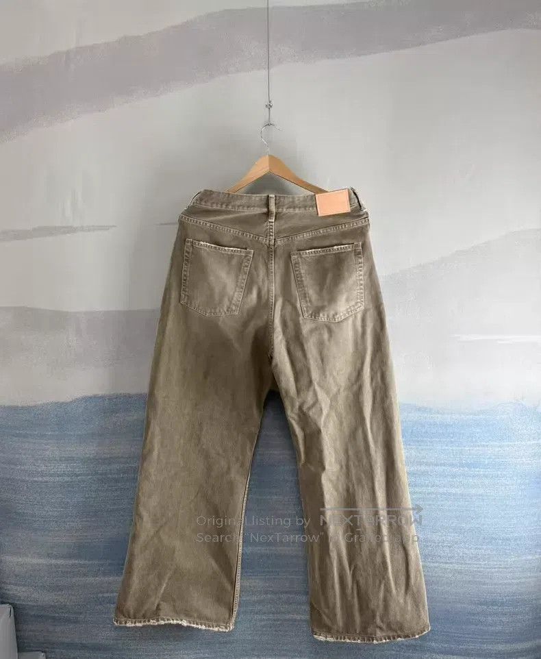 Acne Studios Acne Studios Khaki Color Distressed Flare Denim Pants, Ver Size US 32 / EU 48 - 3 Thumbnail