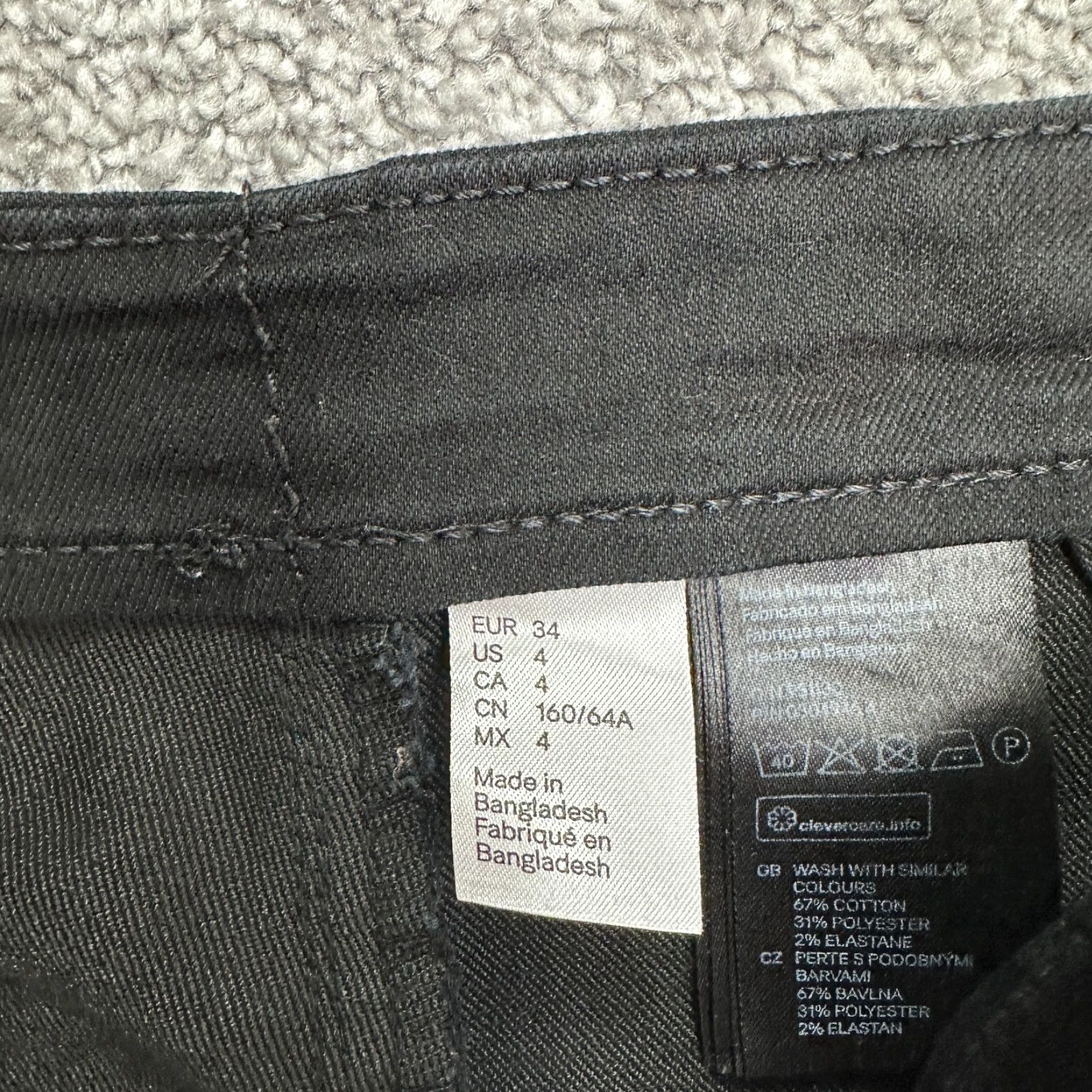 H&M H&M Jegging Pants 4 Black High Rise Skinny Stretch Cotton Blend 26x27 Womens Size 27" / US 4 / IT 40 - 5 Thumbnail