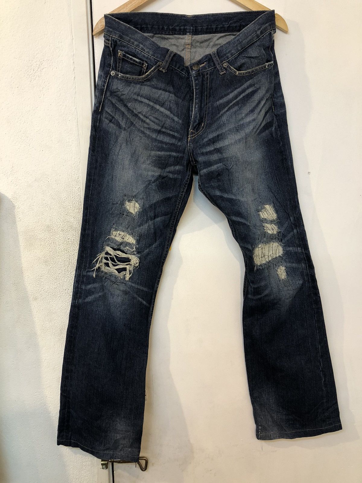 Japanese Brand PPFM distressed jeans Size US 32 / EU 48 - 1 Thumbnail