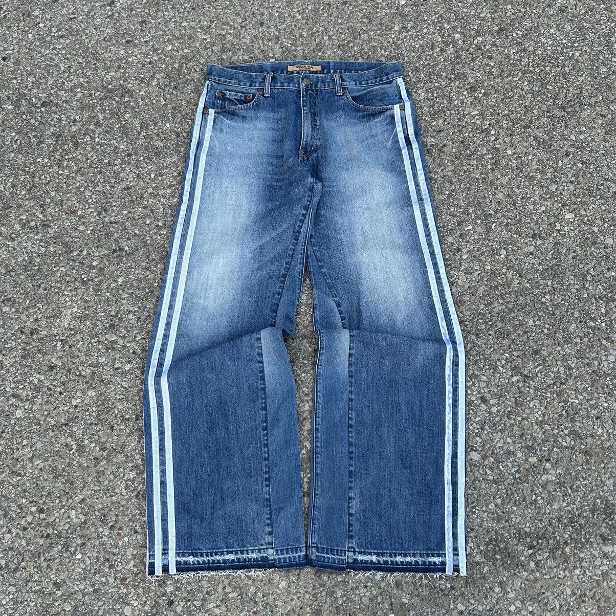 Handmade rew* adidas jeans Size US 34 / EU 50 - 3 Thumbnail