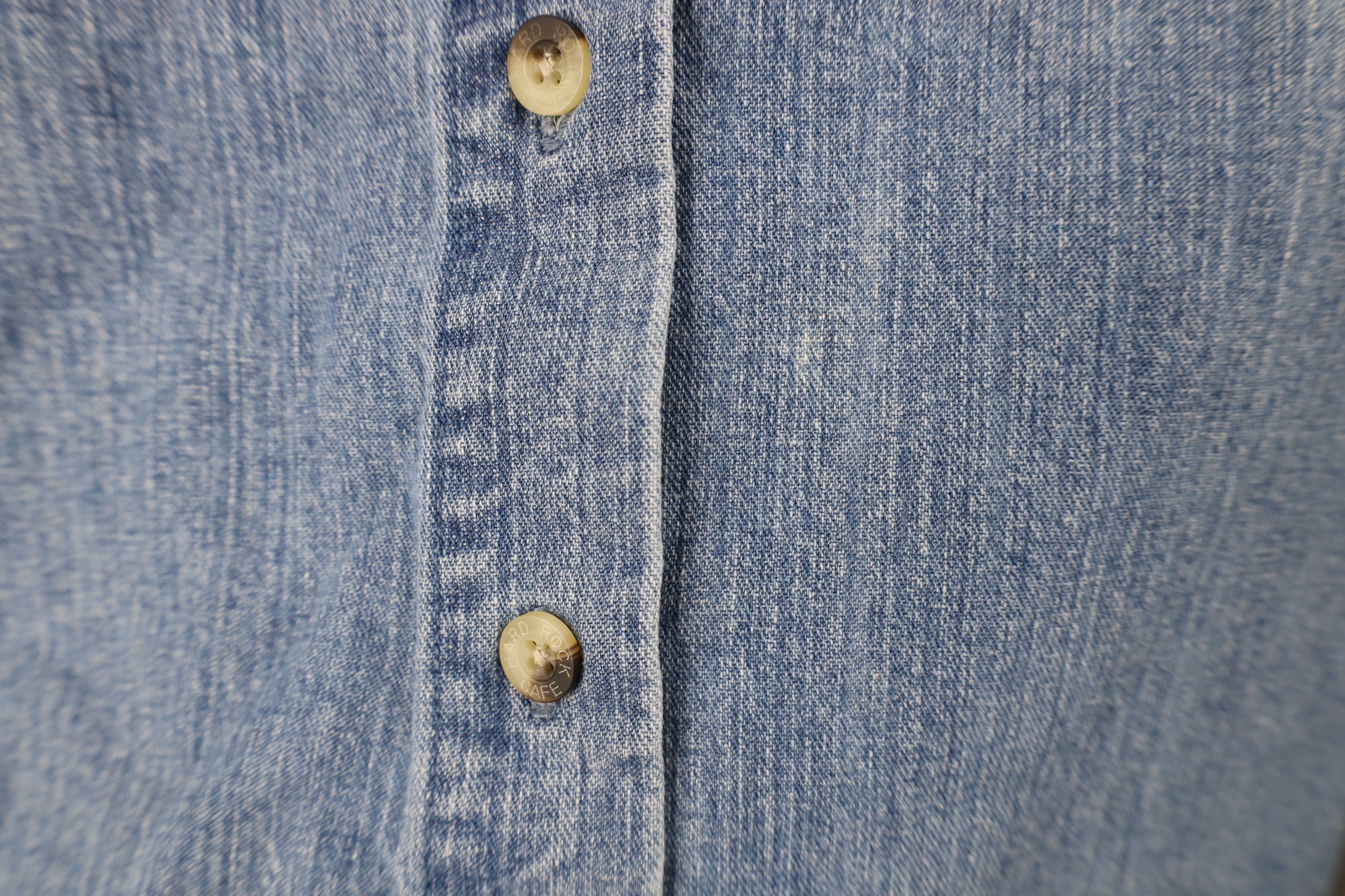 Hard Rock Cafe Vintage 90s Hard Rock Cafe Nashville Denim Button Down Shirt Size L / US 10 / IT 46 - 5 Thumbnail