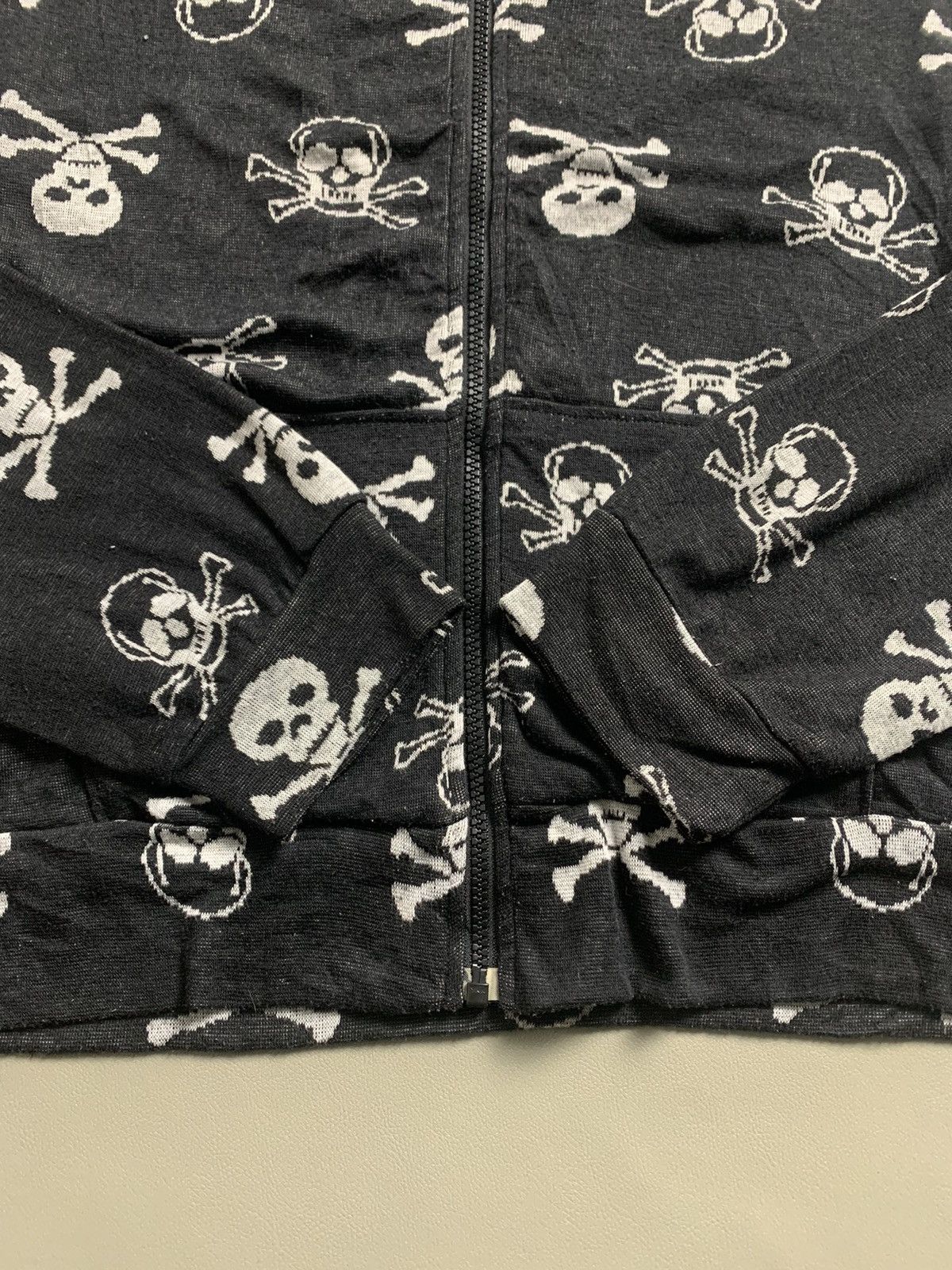 If Six Was Nine × Japanese Brand × Le Grande Bleu (L.G.B.) Vtg Zip Hoodie Crazy Angle Skull Print Size US M / EU 48-50 / 2 - 5 Thumbnail