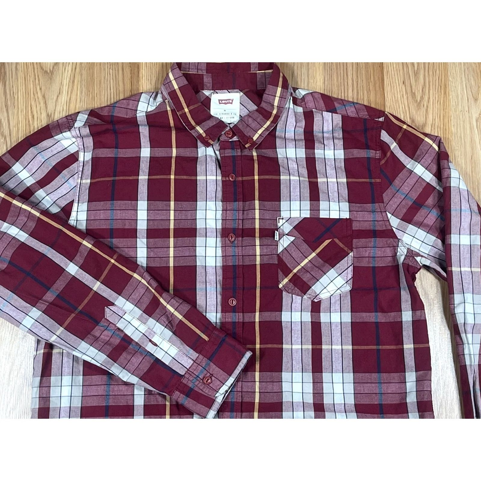 CO Levi’s Strauss & Co Shirt Men’s XL Multicolor Plaid Button Up Flannel Clean Casual Size US XL / EU 56 / 4 - 2 Thumbnail