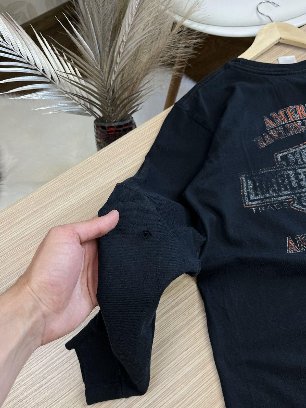 Harley Davidson × Vintage Harley davidson longsleeve shirt flame Size US M / EU 48-50 / 2 - 11 Thumbnail