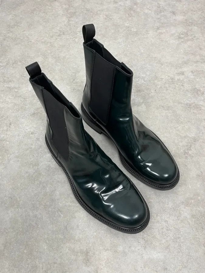 Jil Sander Jil Sander Green Classy Leather Chelsea Boots Size US 11.5 / EU 44-45 - 6 Thumbnail