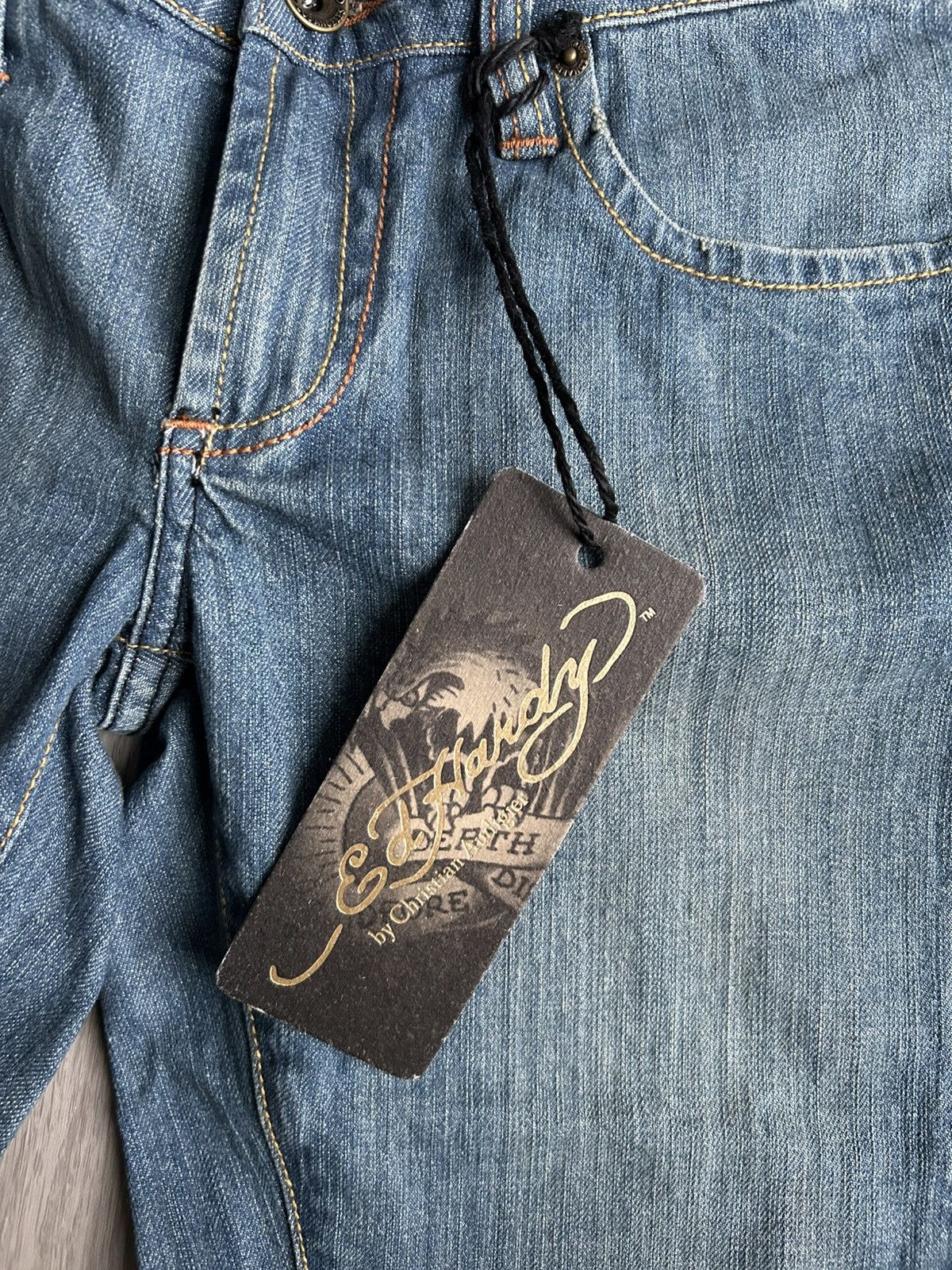 Ed Hardy Ed Hardy Embroidered Love Kills Slowly Jeans Size 30 Size 30" / US 8 / IT 44 - 5 Thumbnail