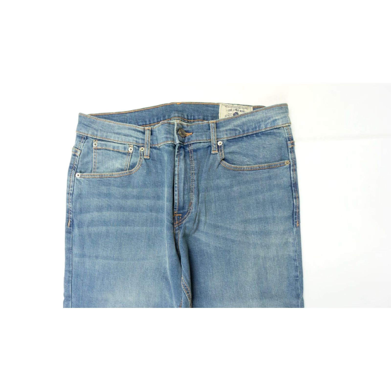 Zara Zara Jeans Adult 32x33 Blue Denim Slim Stretch 5-Pocket Mens Size US 38 / EU 54 - 2 Thumbnail