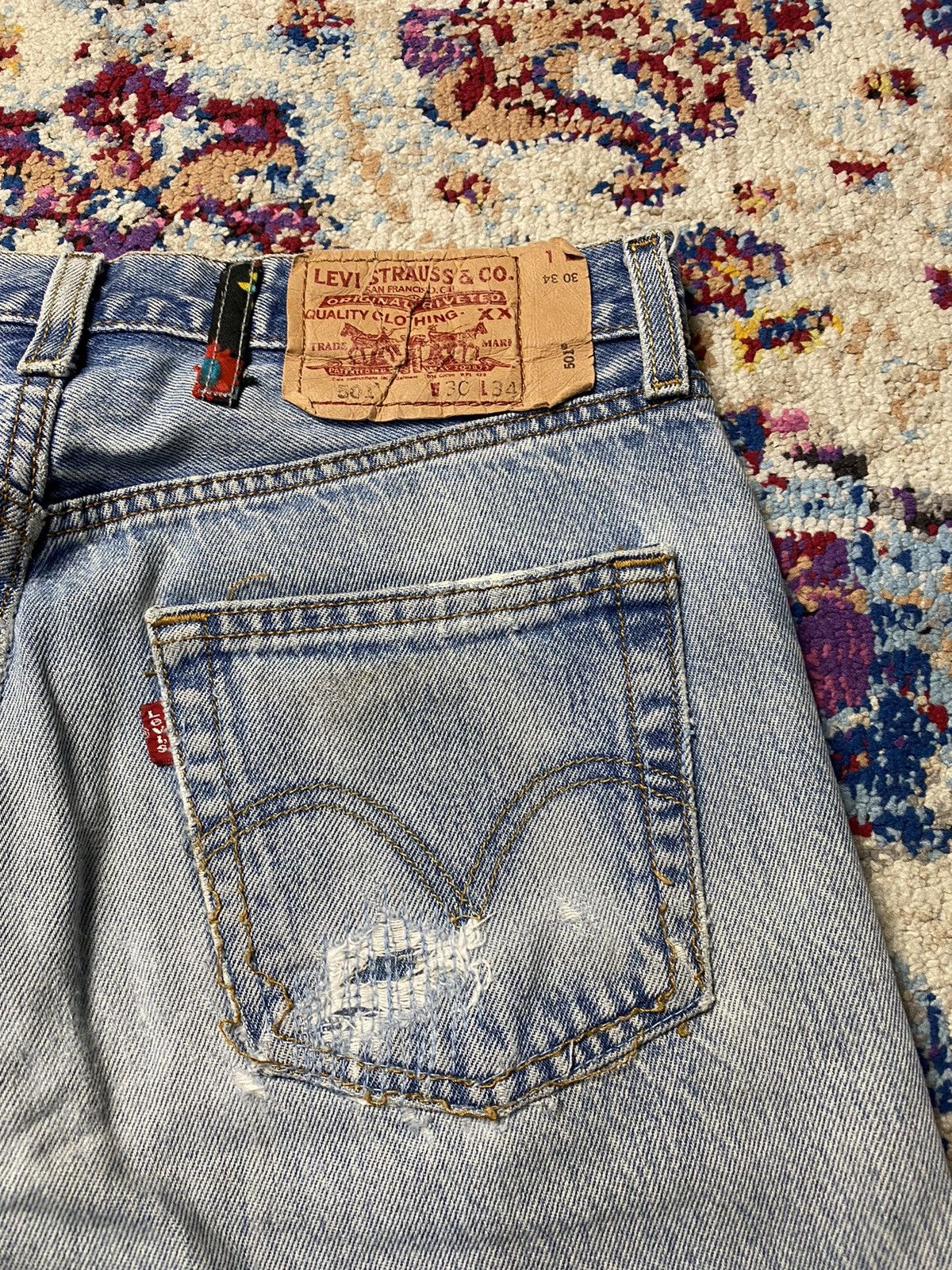 Atelier & Repairs × Levi's Atelier & Repairs Levi's 501 Rework Distressed Crop Shorts Size US 30 / EU 46 - 5 Thumbnail