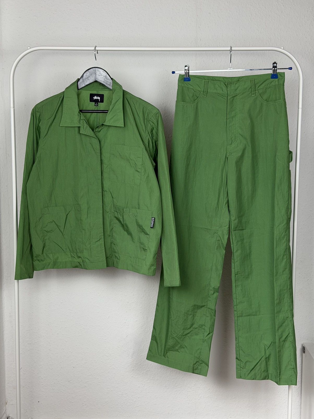 Stussy Stussy Women’s Nylon Jacket & Pants Set Green Size S Small Size S / US 4 / IT 40 - 1 Thumbnail