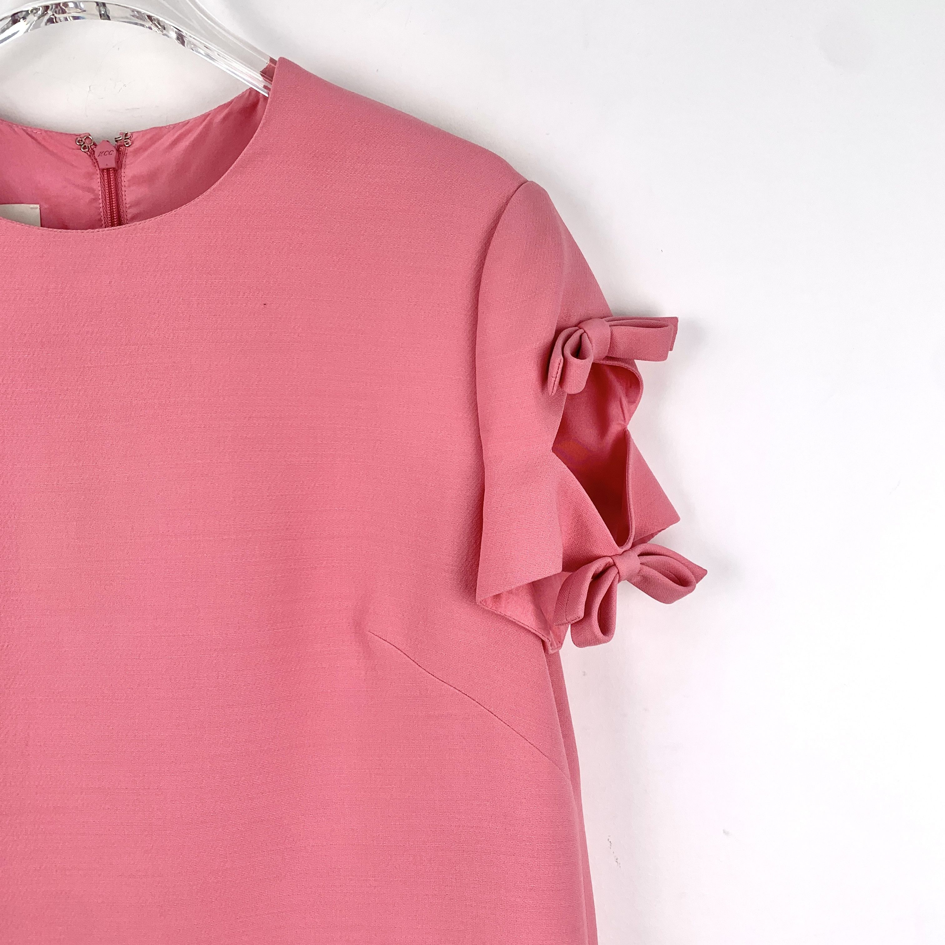 Valentino Valentino Pink Bow Short-Sleeve Dress (Size 42) Size M / US 6-8 / IT 42-44 - 5 Thumbnail