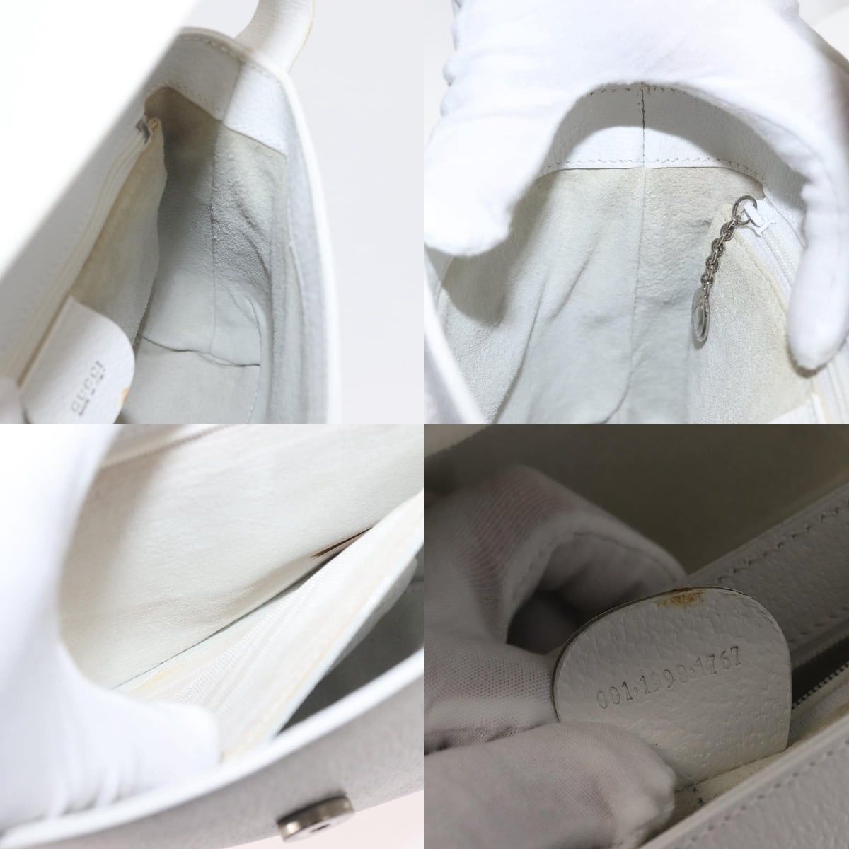 Gucci GUCCI Shoulder Bag Leather White Silver 001 1998 001 1998 Size ONE SIZE - 12 Thumbnail