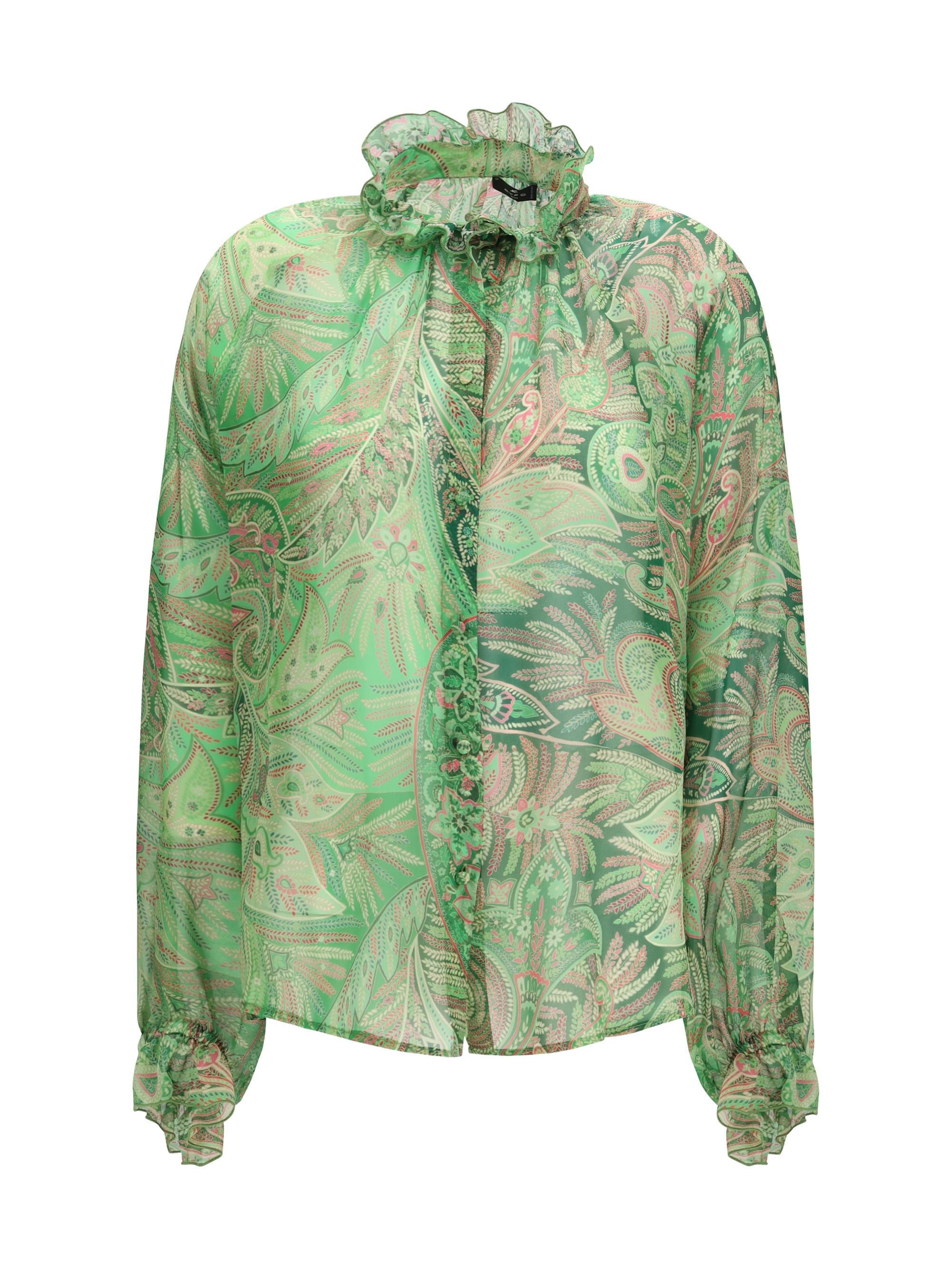 Etro Paisley ruffled Shirt Size M / US 6-8 / IT 42-44 - 1 Thumbnail