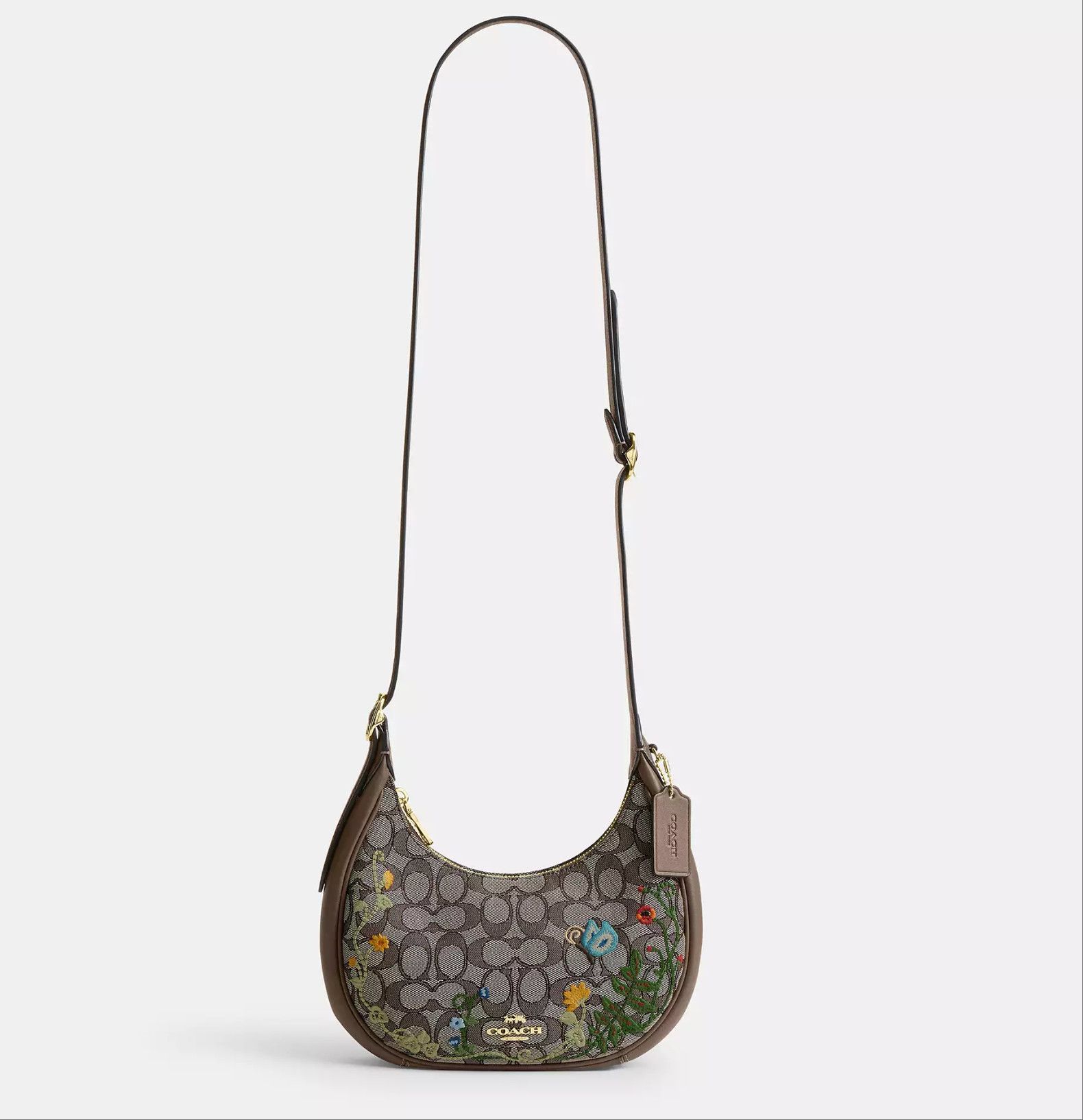 Coach Emily Shoulder Bag Signature Jacquard With Floral Embroidery Size ONE SIZE - 10 Thumbnail